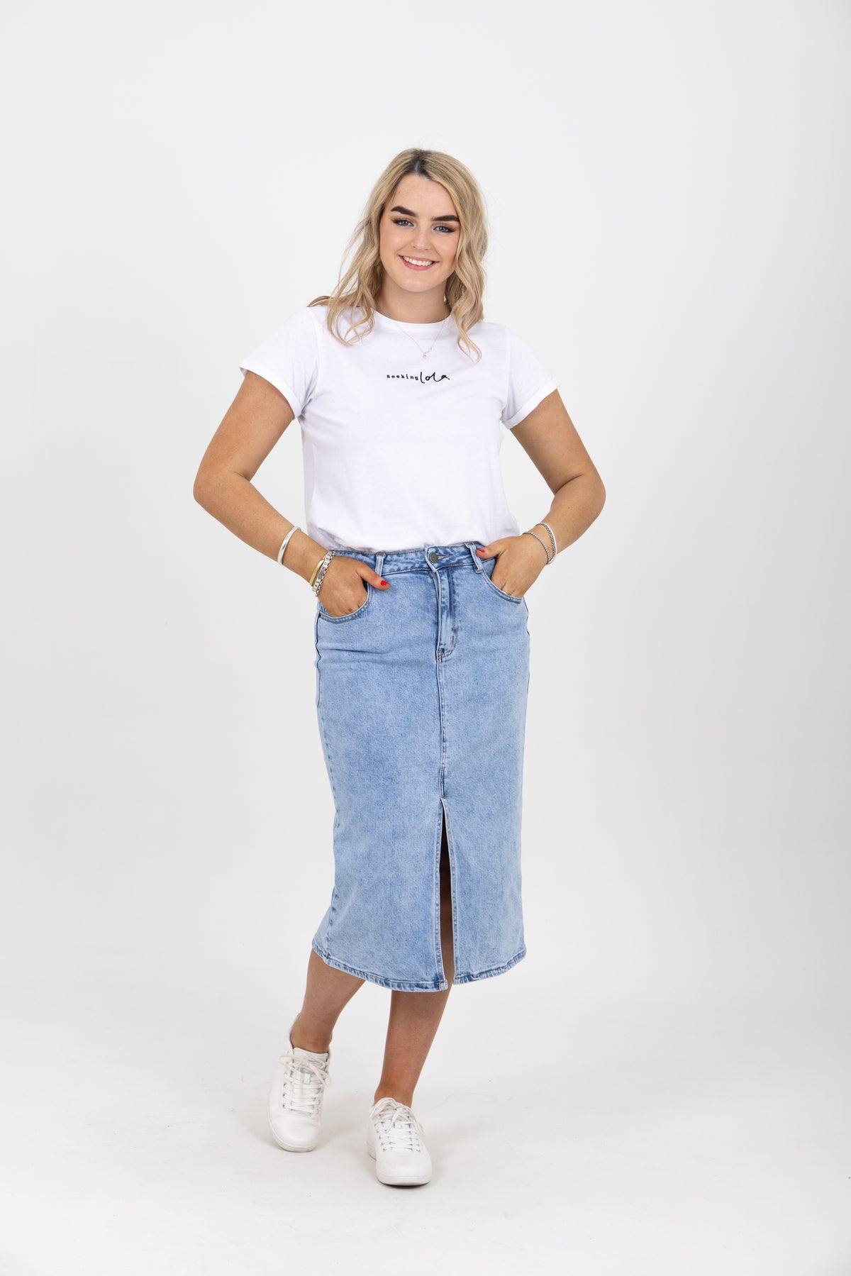 Phoebe Denim Skirt Blue Wash