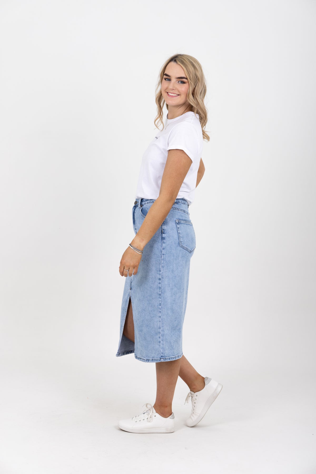 Phoebe Denim Skirt Blue Wash