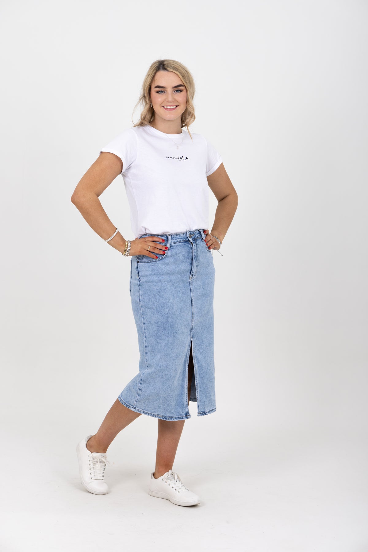 Phoebe Denim Skirt Blue Wash