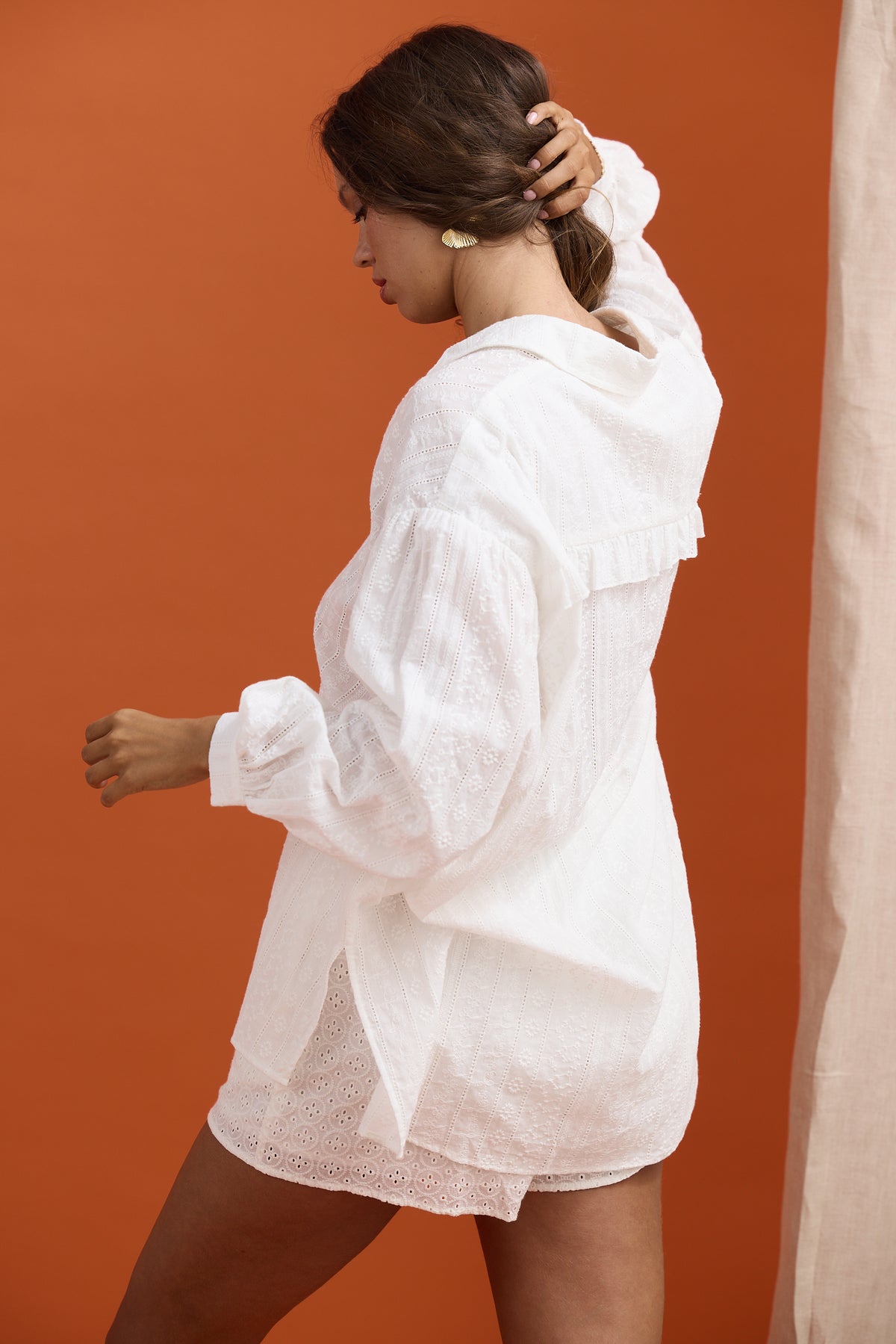 Dahlia Overshirt White Broderie - PREORDER DELIVERY DUE EARLY DECEMBER