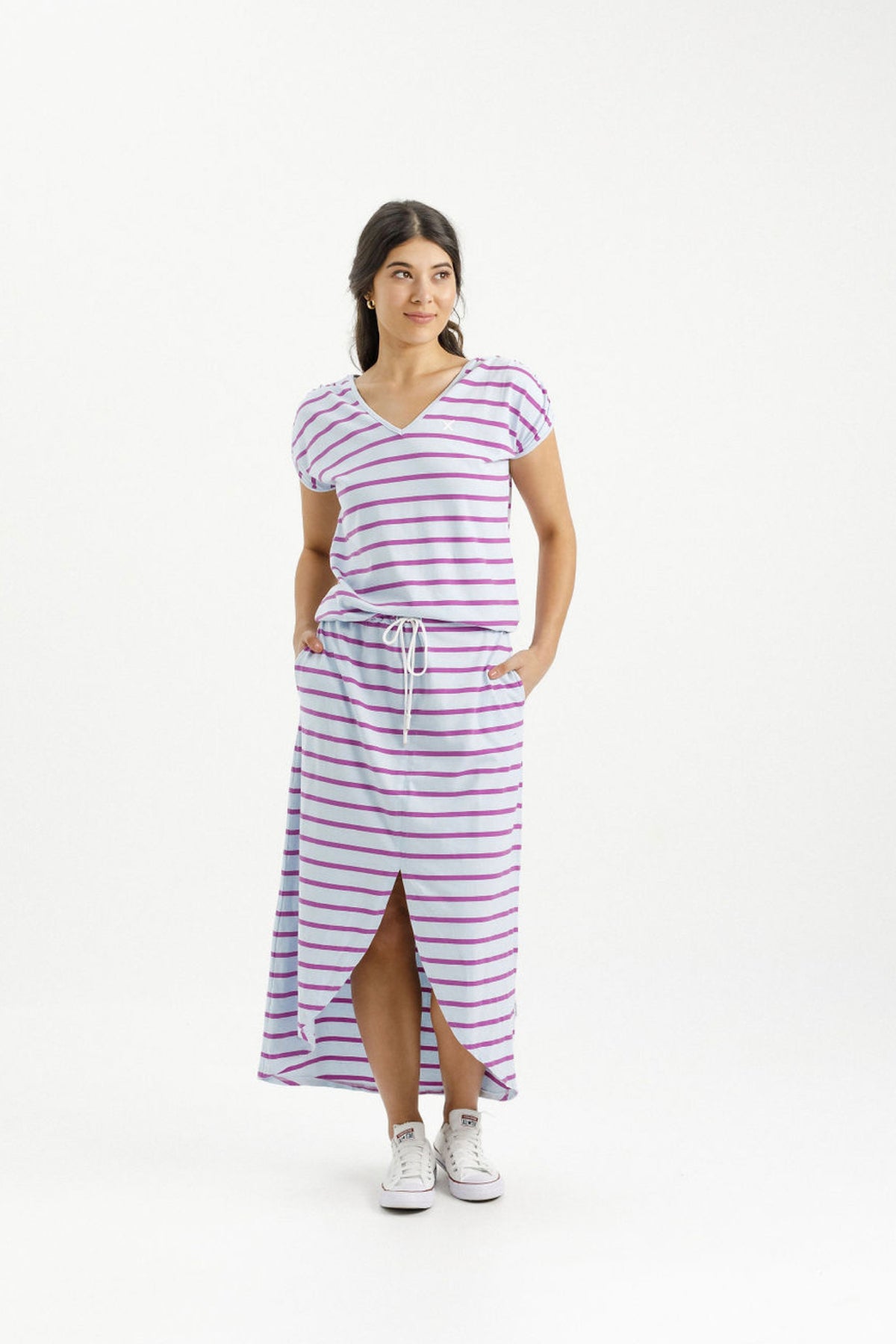 Chelsea Dress Orchid Stripe