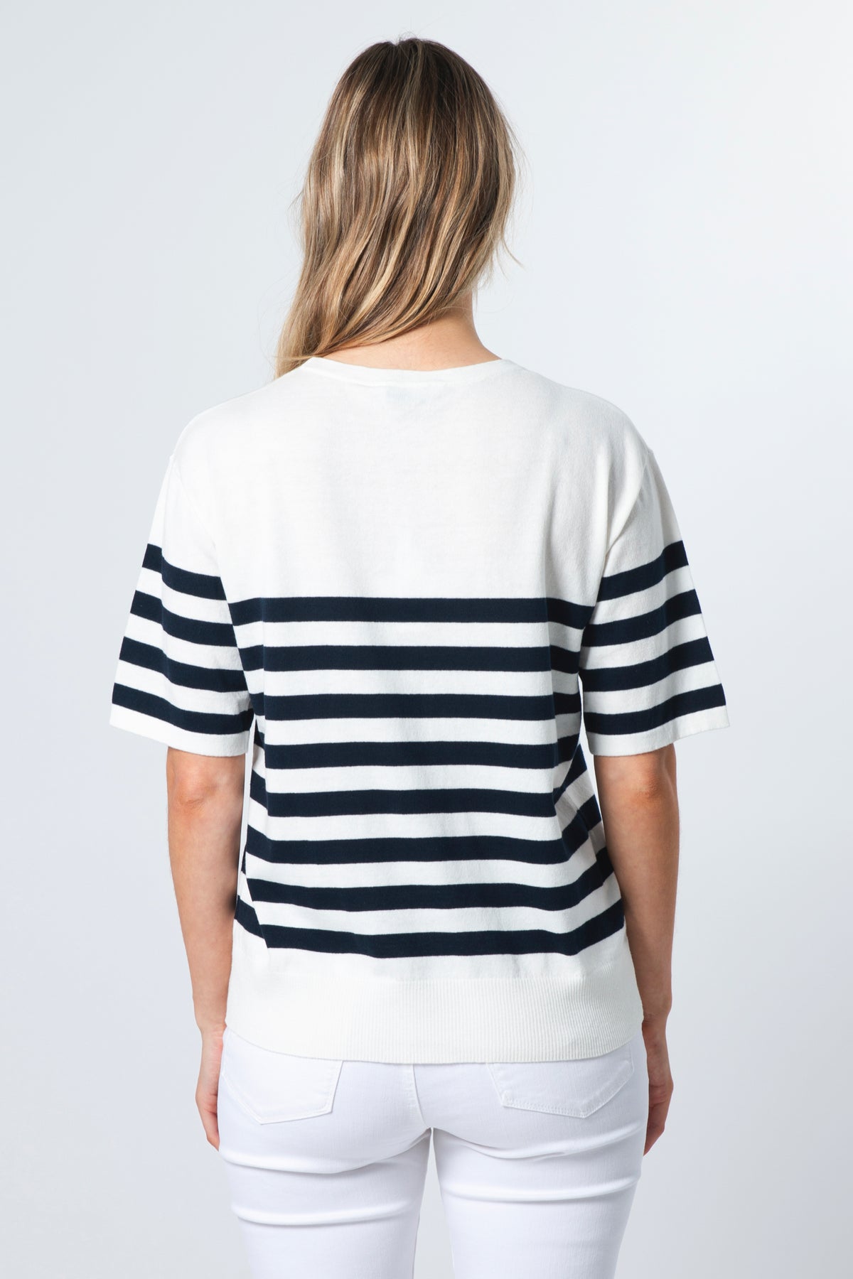 Baldwin Knit Top Navy/White Stripe