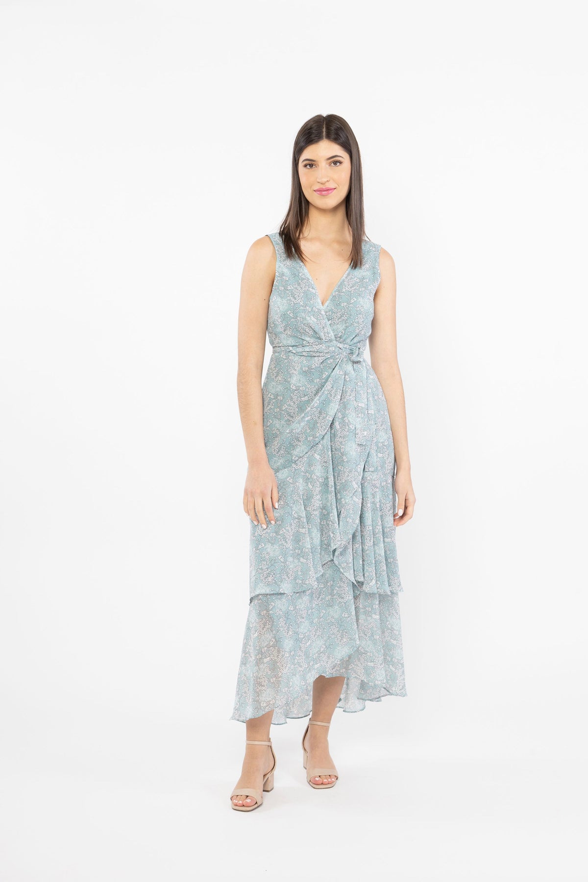 Vibrant Maxi Dress Teal Garden