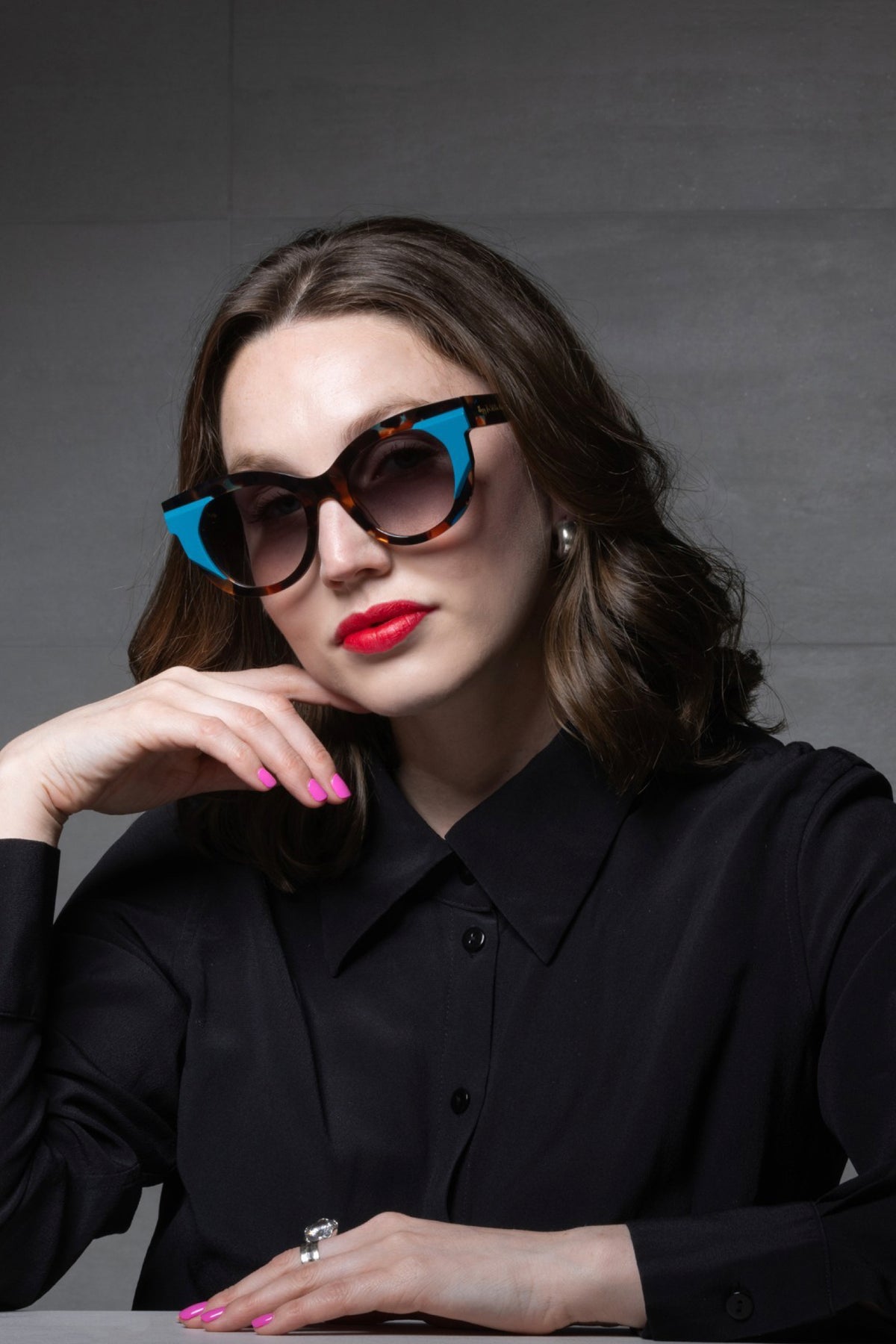 Croupier Blue Sunglasses