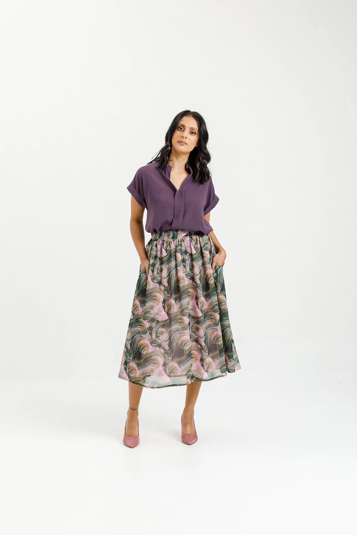 Delilah Skirt Bloom Swirl