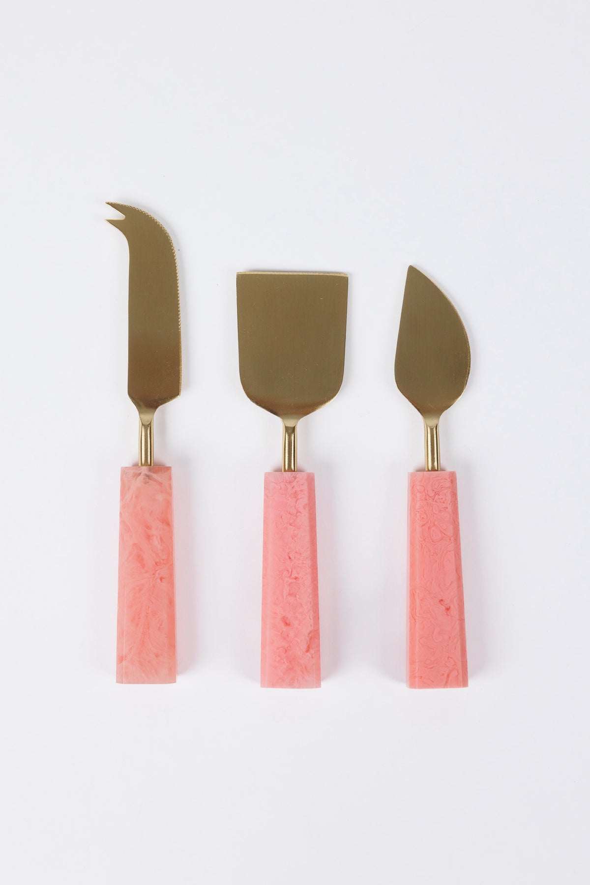 Set Of 3 Cheese Knives Pink