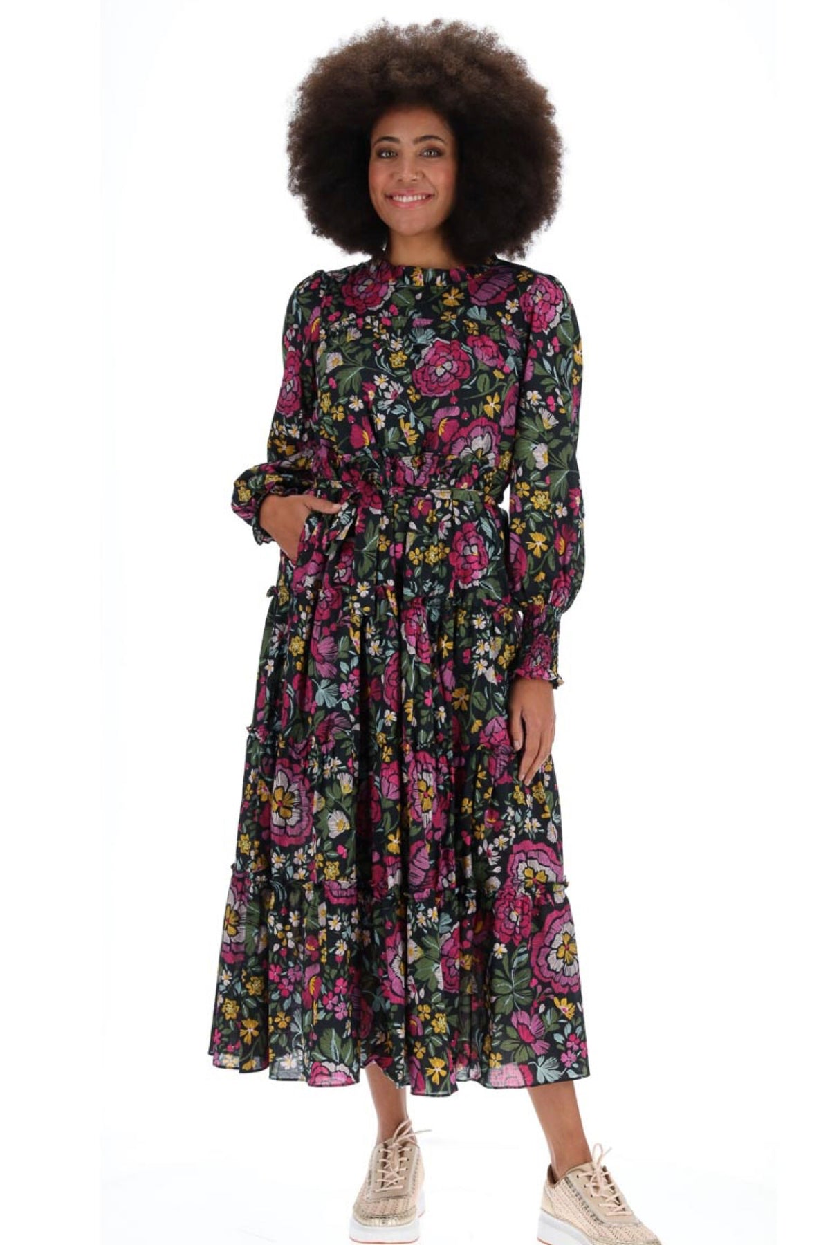 Carla Maxi Dress Long Sleeve Cotton