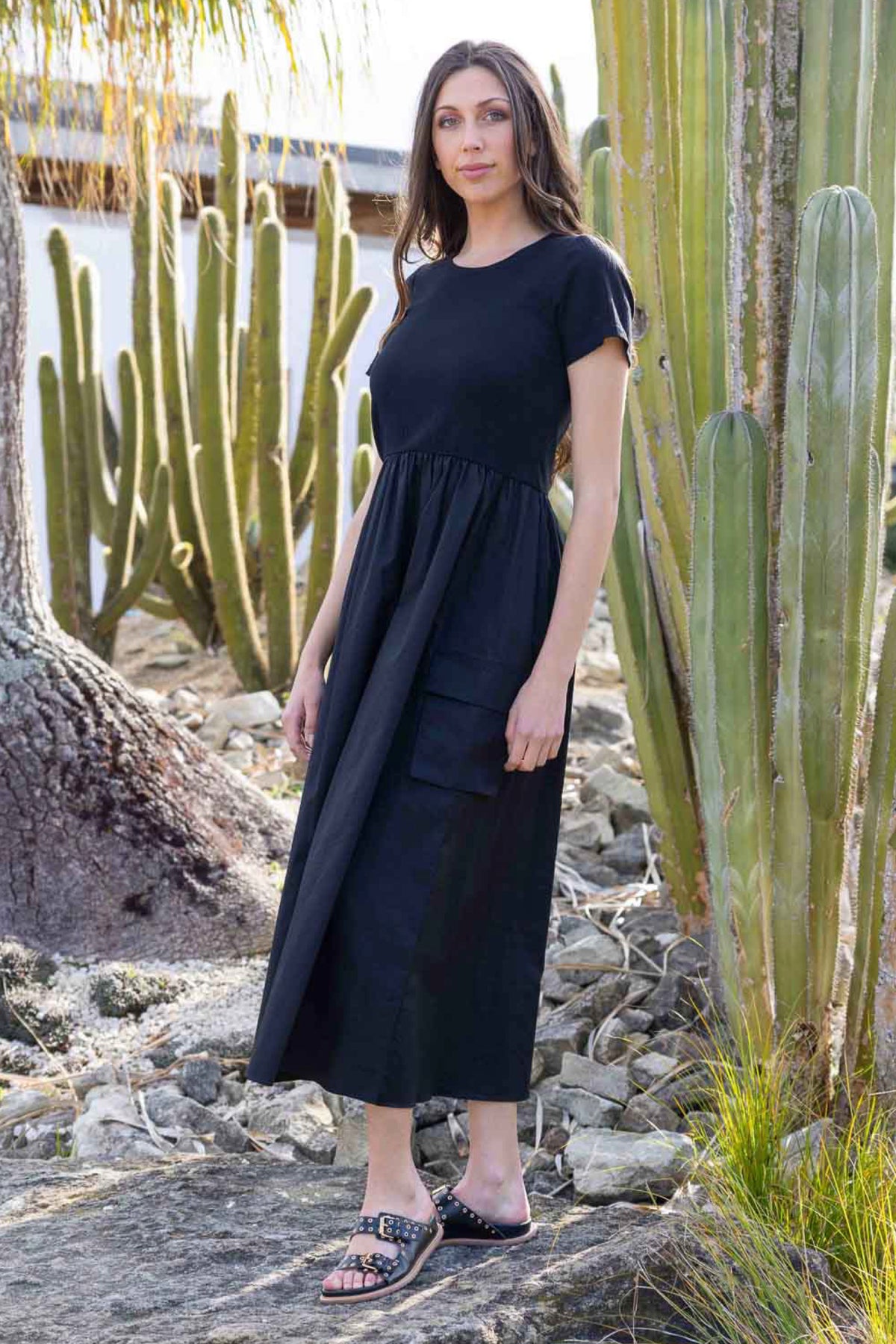 Bernice Midi Cargo Dress Black