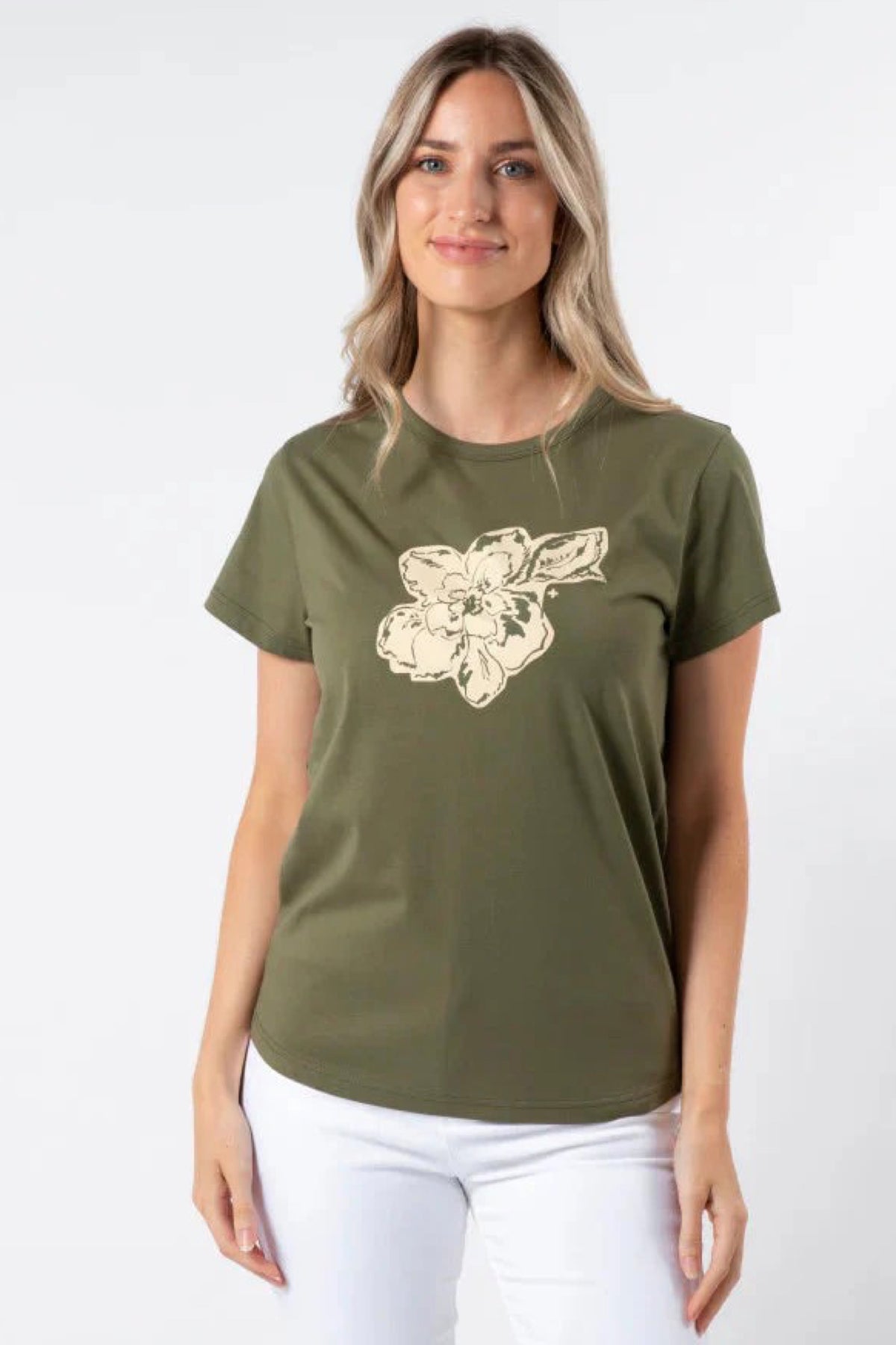 T-Shirt Khaki Petal Garden