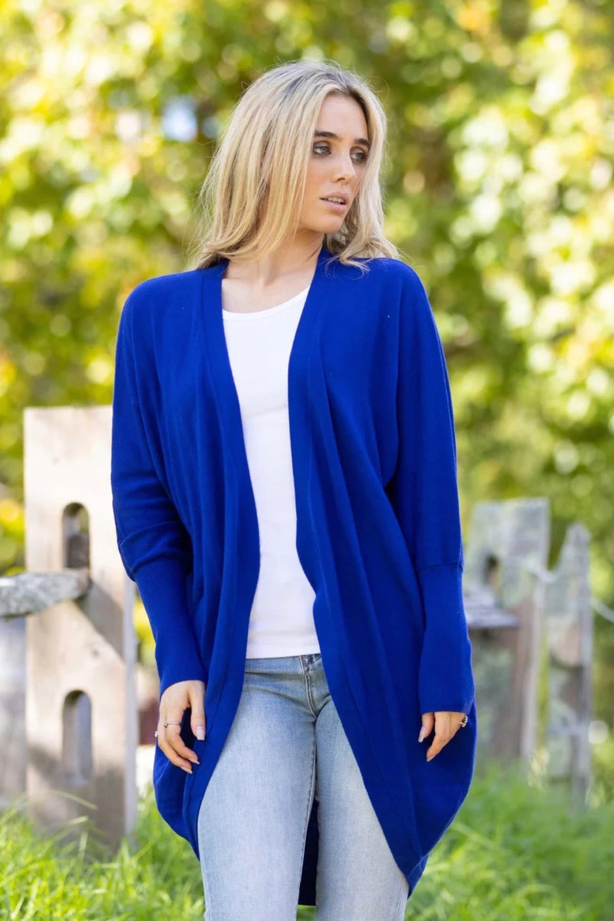 Royal Blue Merino Blend Cardi