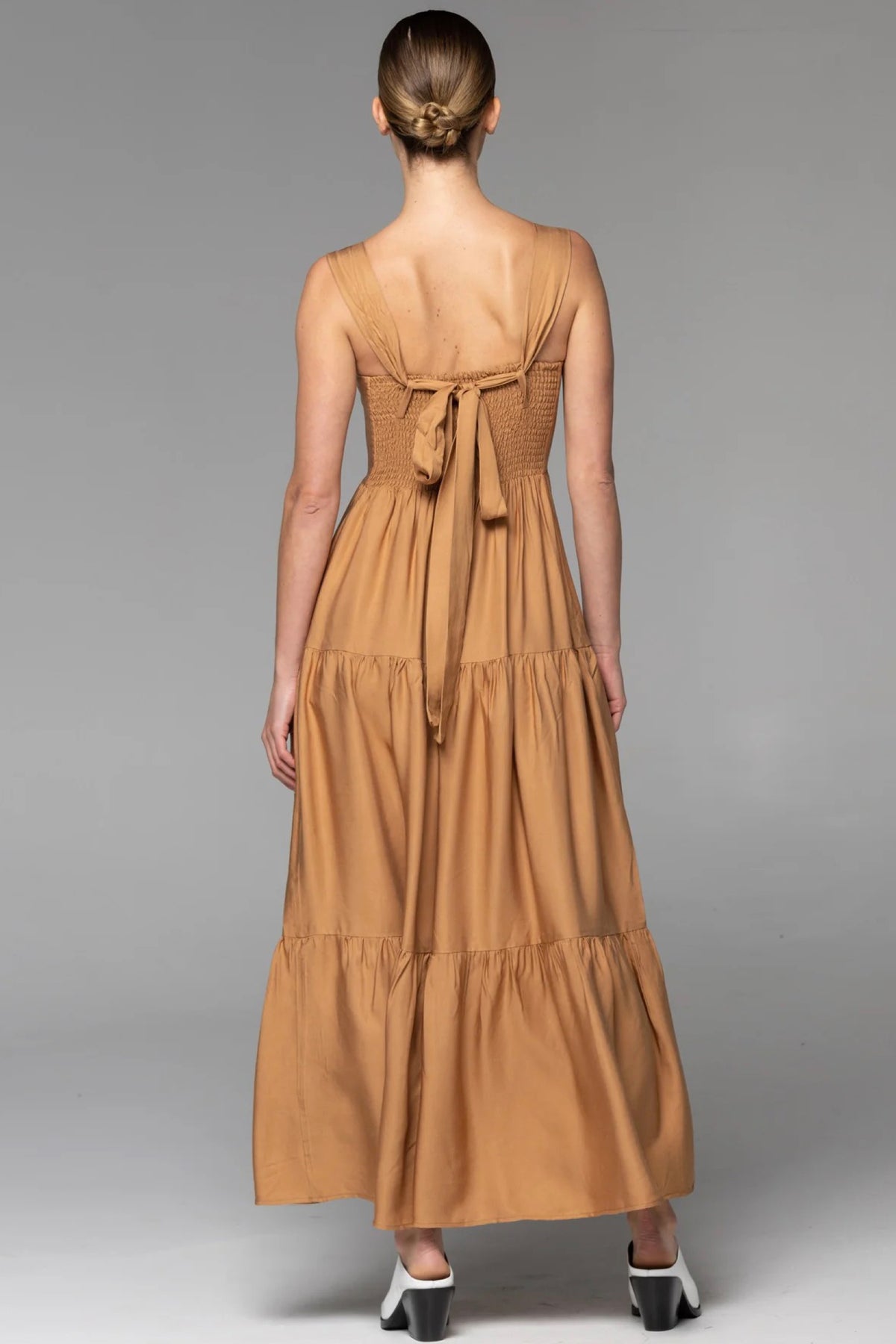 Heart & Soul Tiered Maxi Dress Caramel