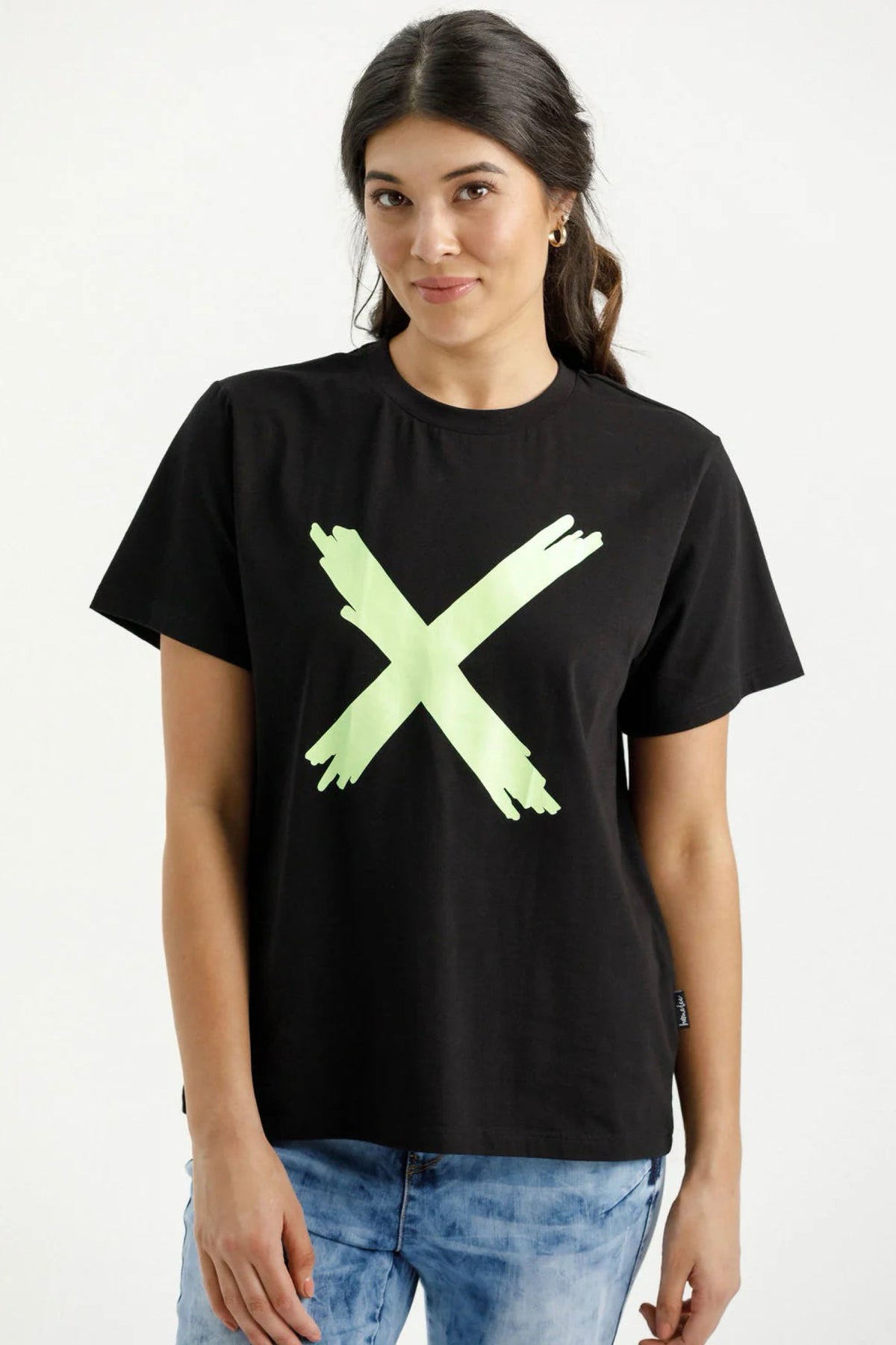 Chris Tee Black With Lime  X