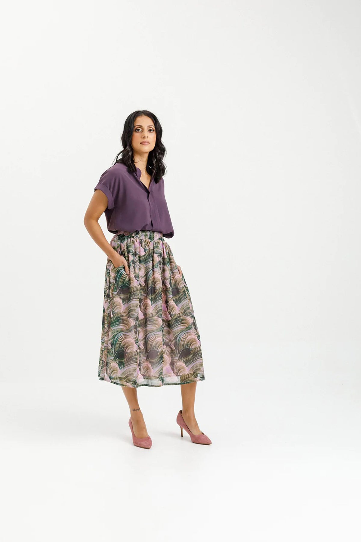 Delilah Skirt Bloom Swirl