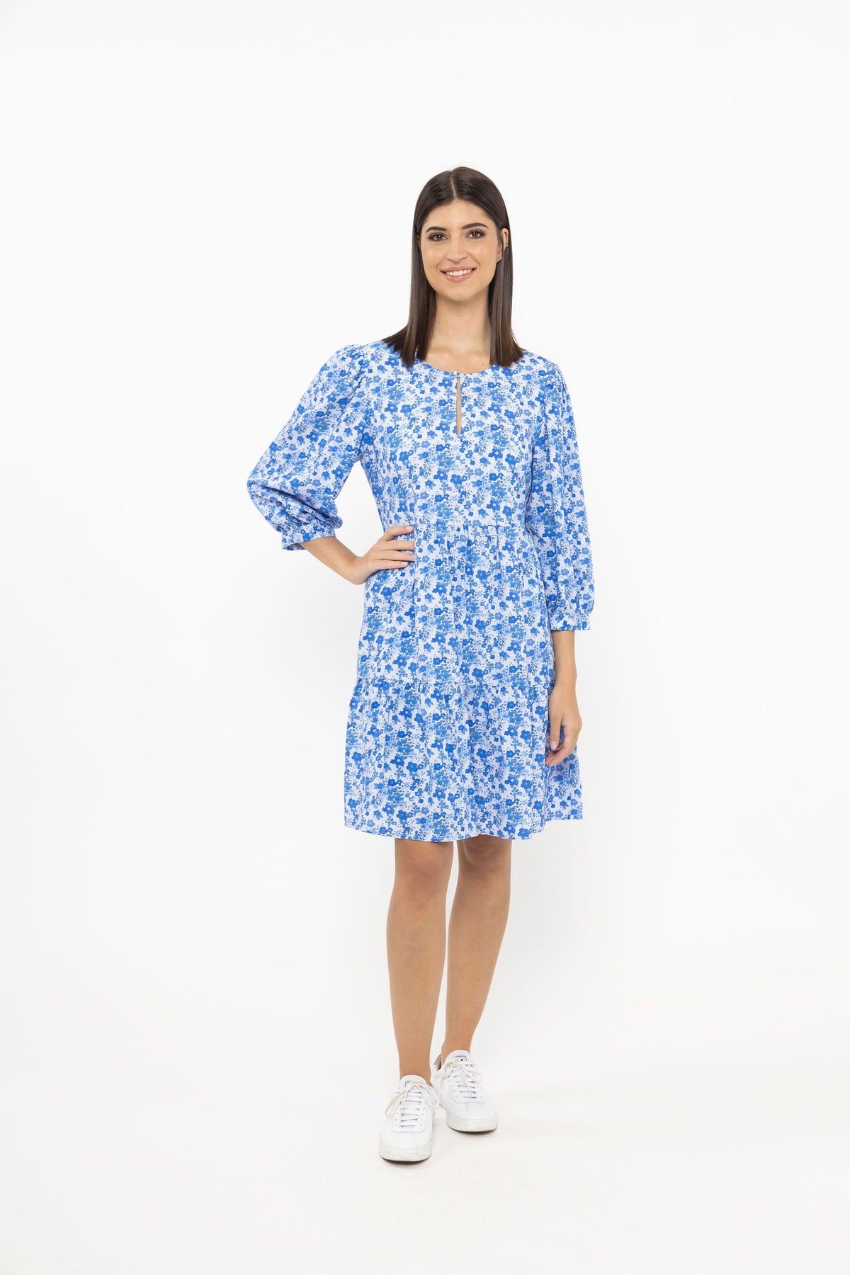 Johanna Dress Cobalt Bloom