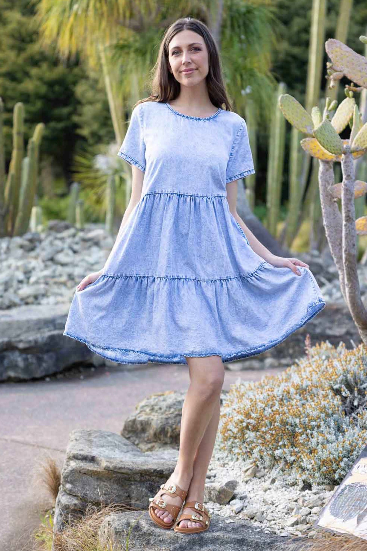 Dawn Dress Blue Wash