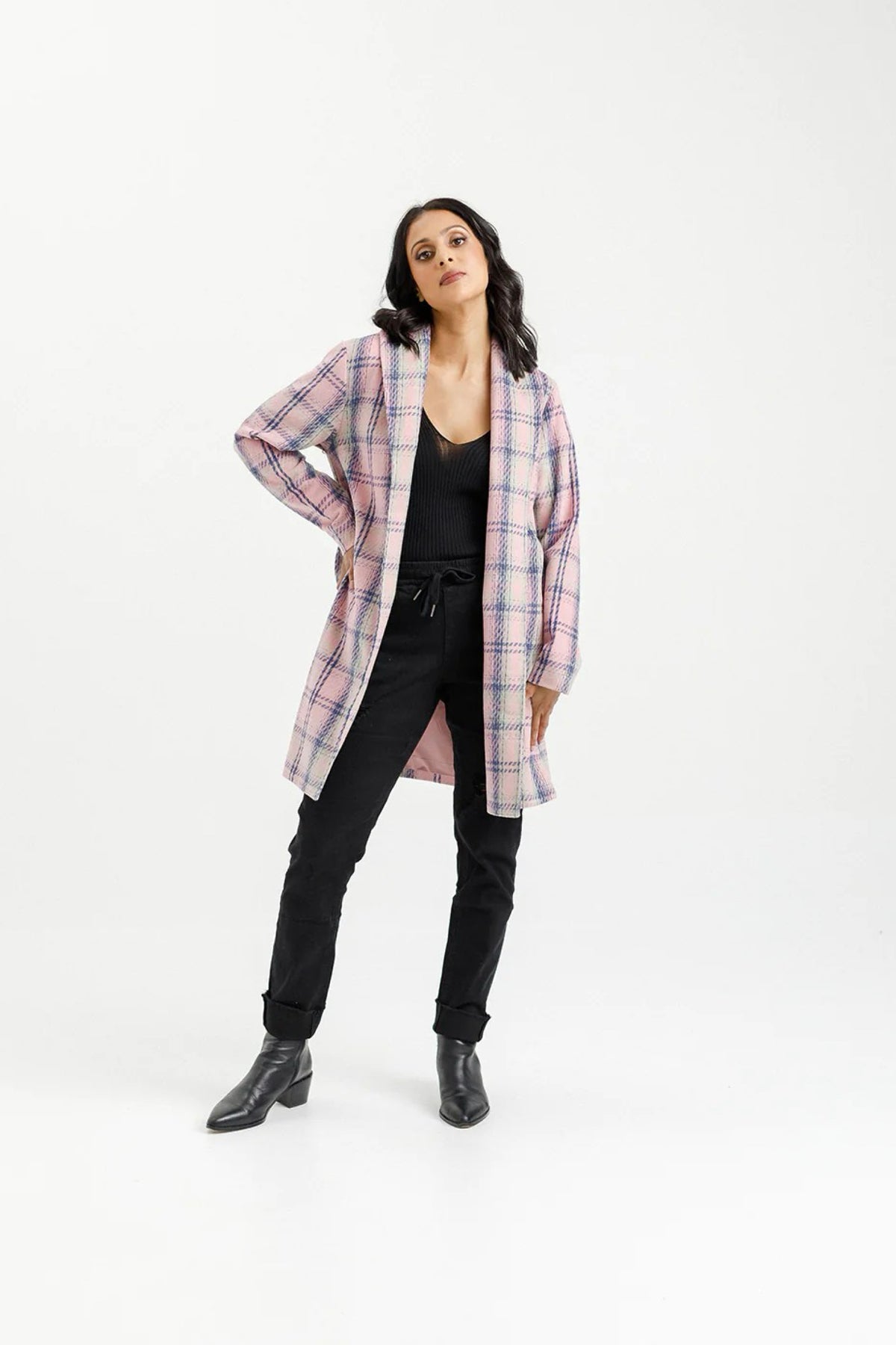 Haley Coat Pink Plaid