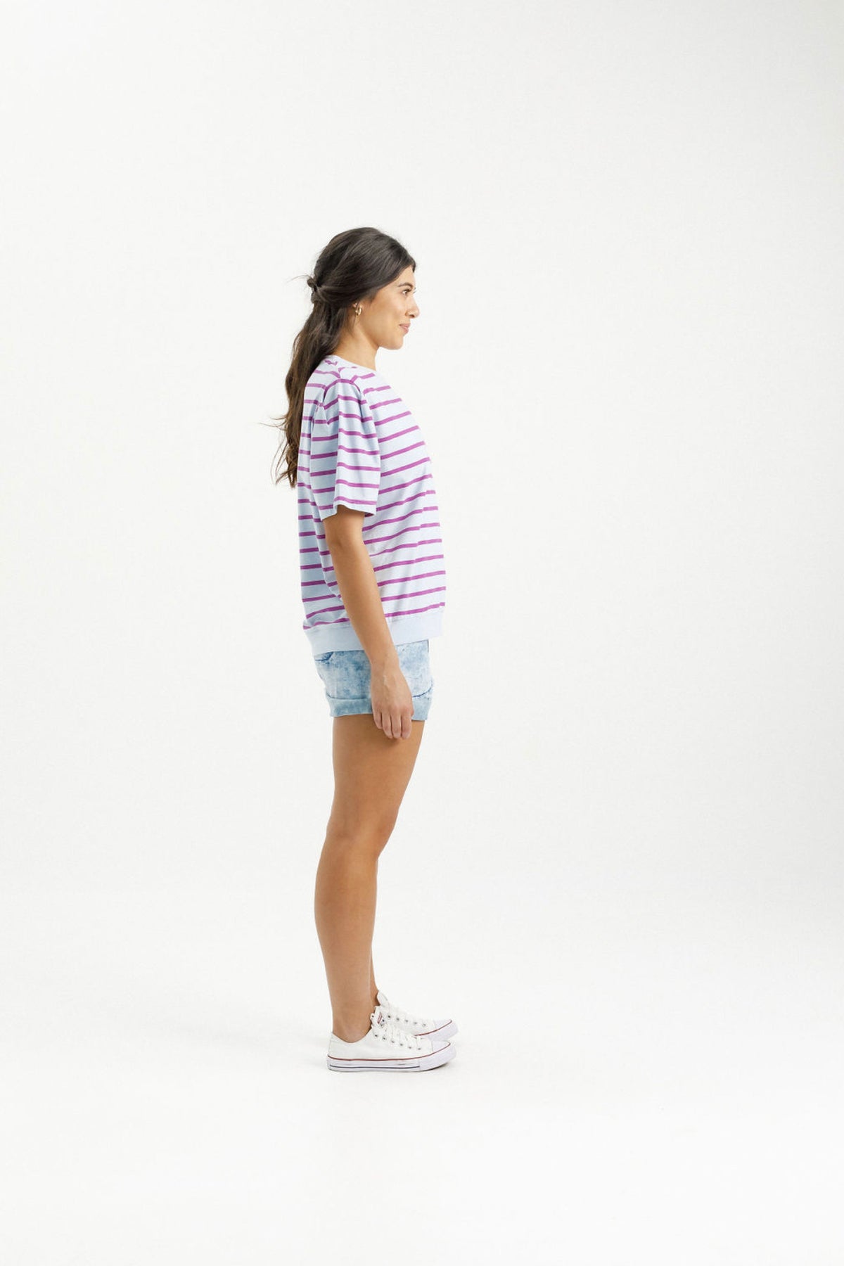 Wylder Tee Orchid Stripe Wth Mini X