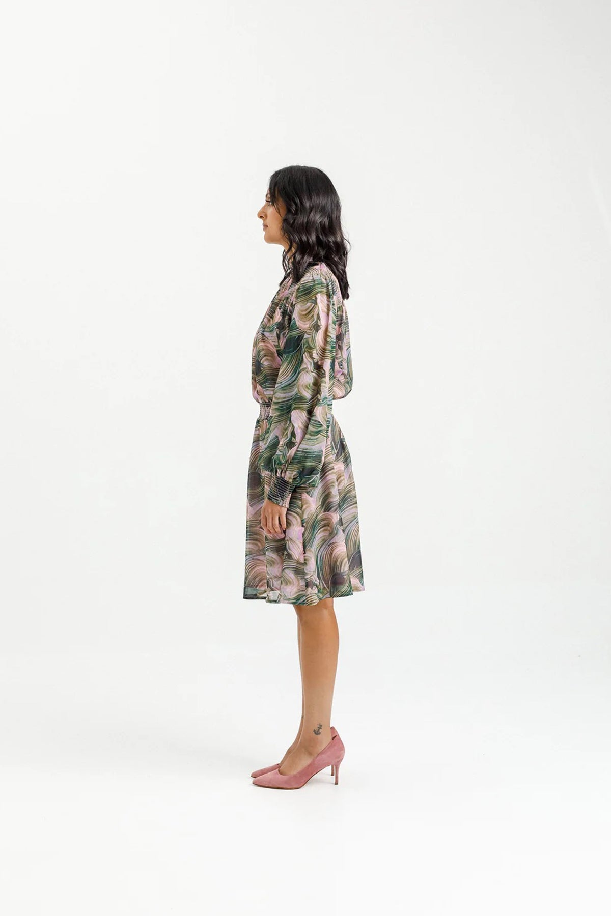 Charlotte Dress Bloom Swirl