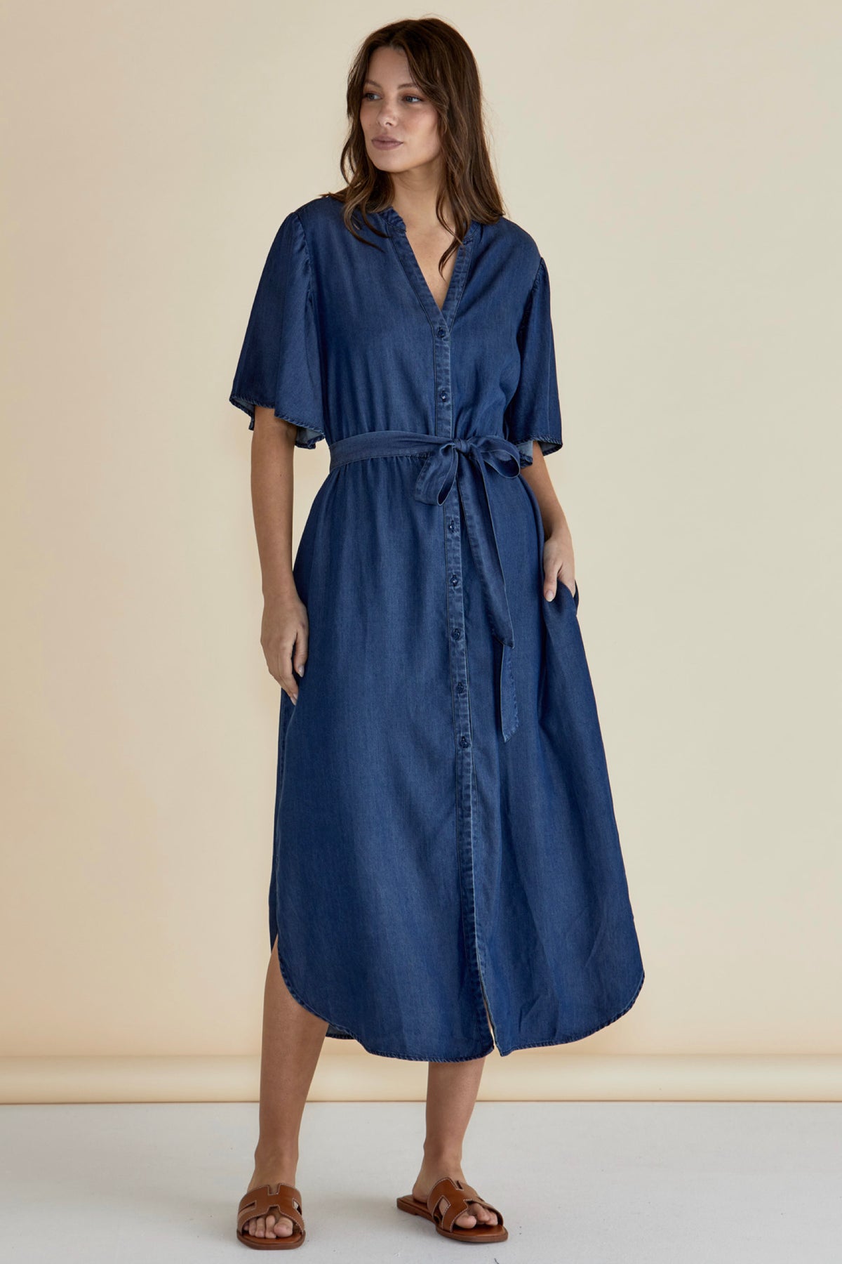 Dresden Lyocell Dress Dark Indigo