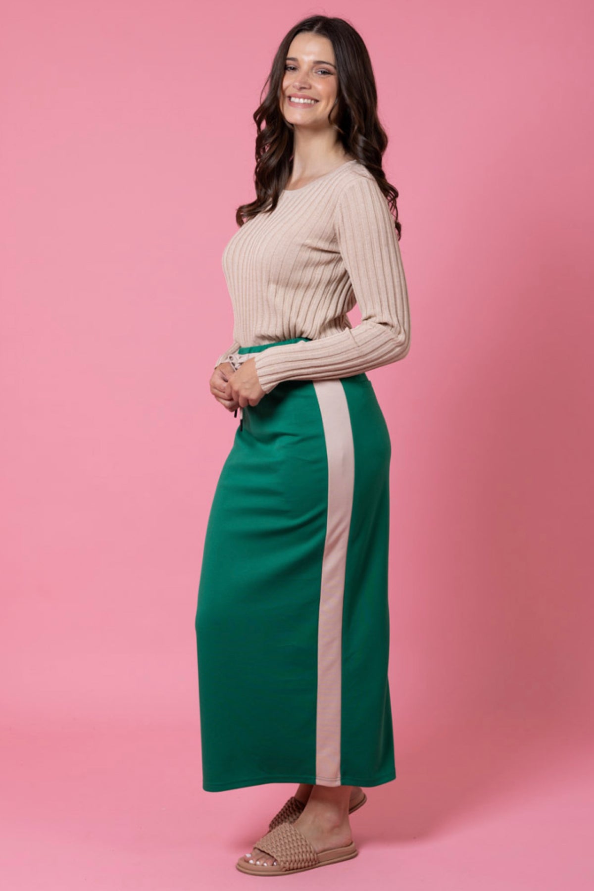 Mattie Sweater Skirt Green