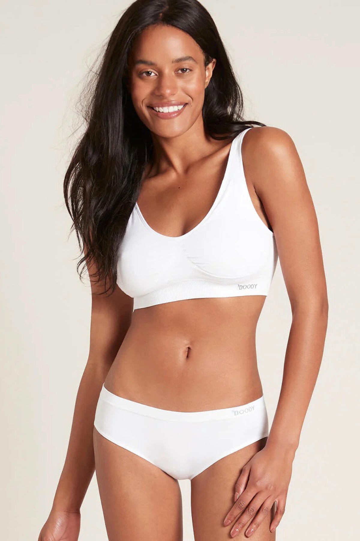 Padded Shaper Crop Bra White