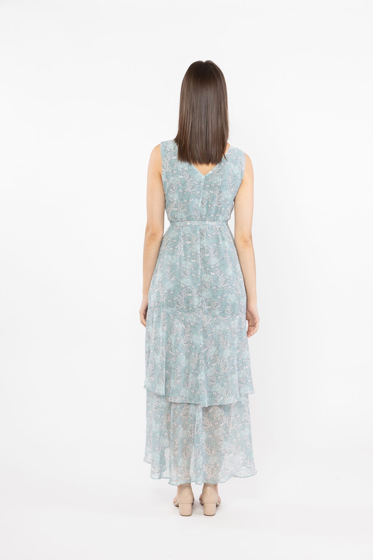 Vibrant Maxi Dress Teal Garden