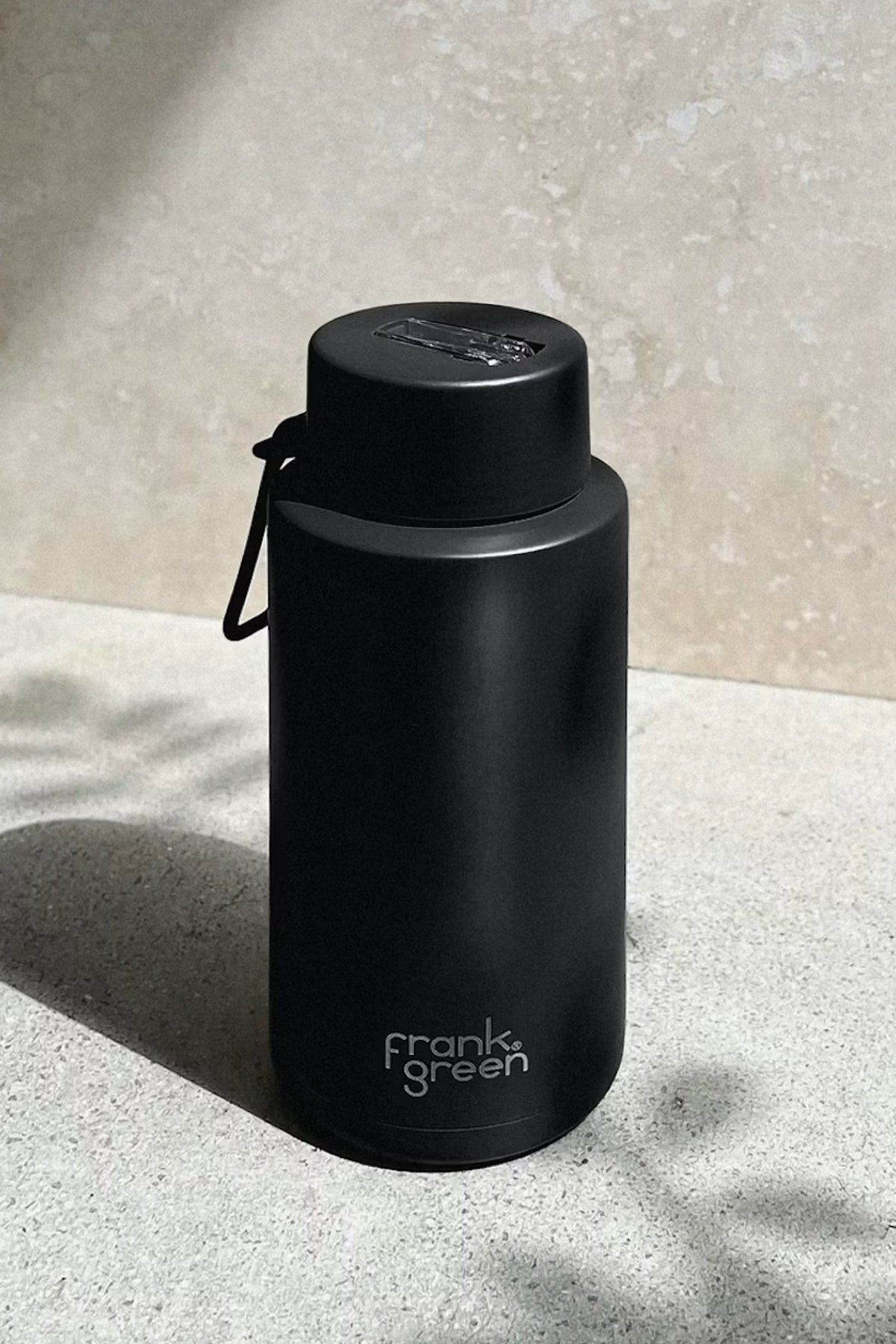 Straw Lid Ceramic Reusable Bottle Midnight 34oz