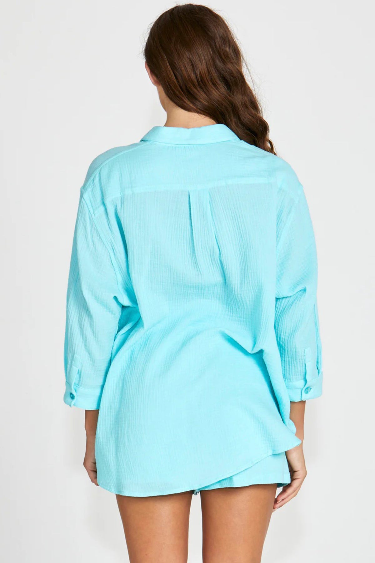 Felix Oversized Shirt Aqua