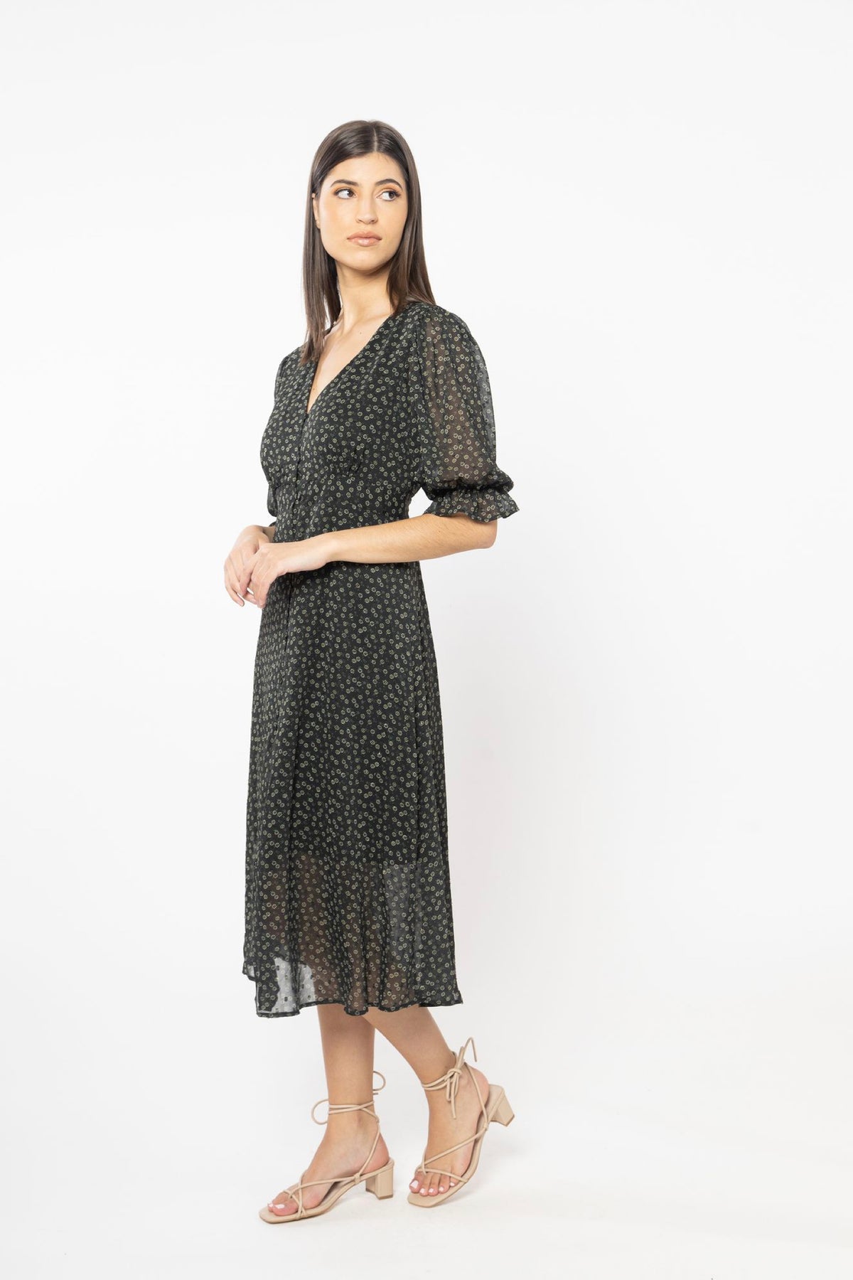 Sincere Midi Dress Chiffon Daisy