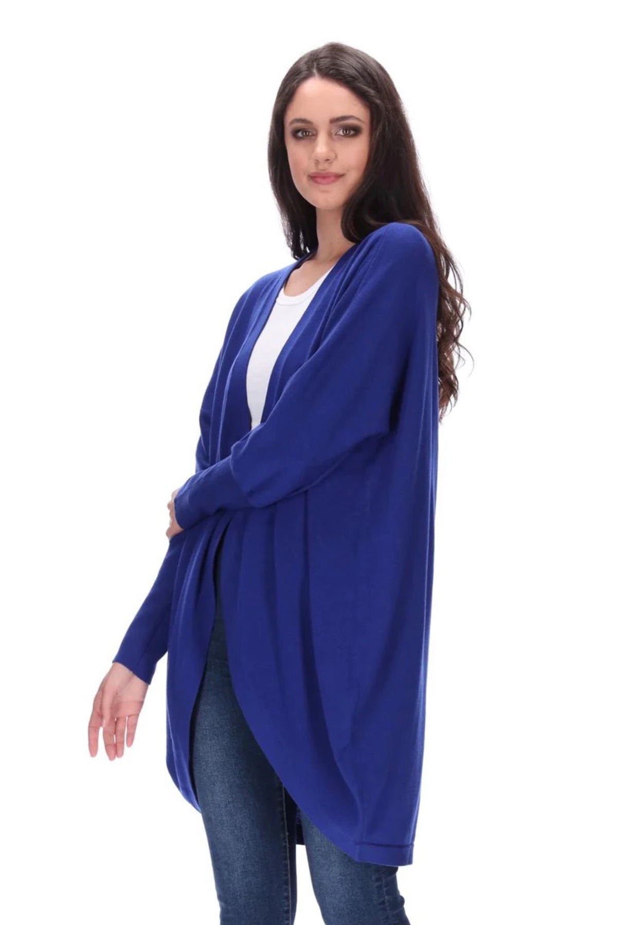 Royal Blue Merino Blend Cardi