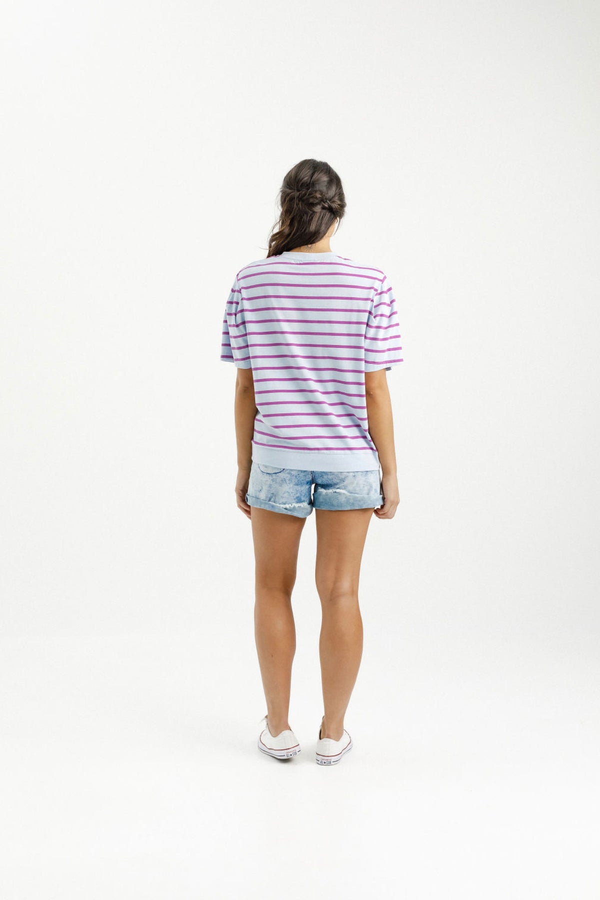 Wylder Tee Orchid Stripe Wth Mini X