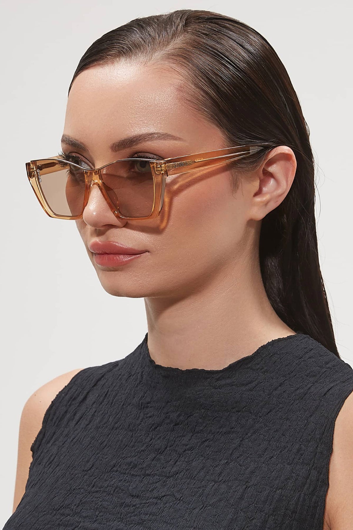 Belle Trans Gold Brown Sunnies