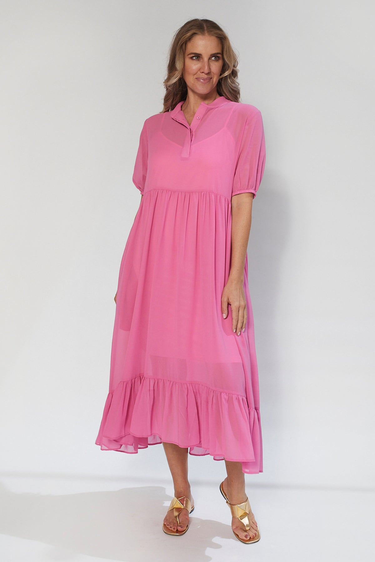 Calypso Dress Punch Pink