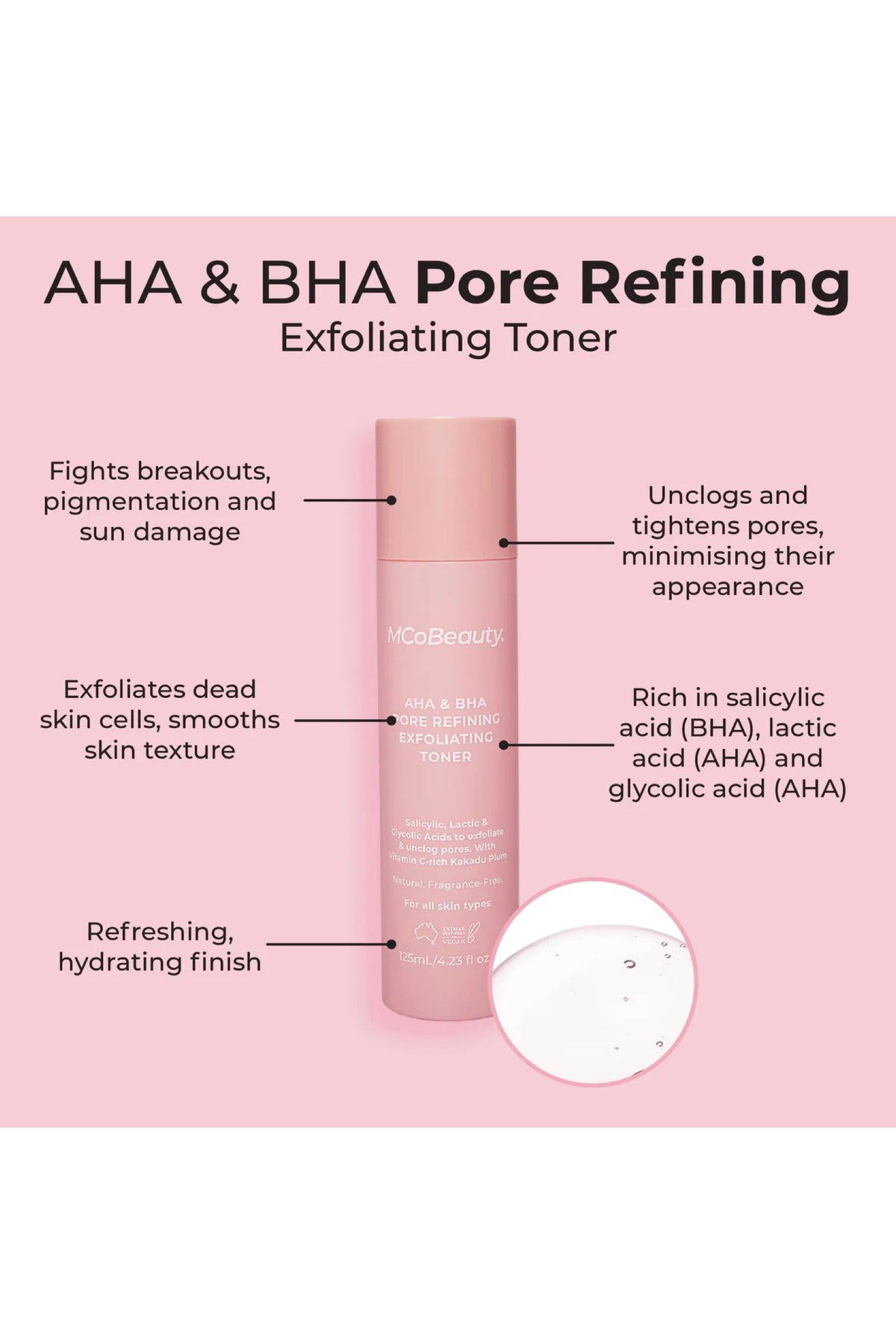 AHA & BHA Pore Refining Exfoliating Toner