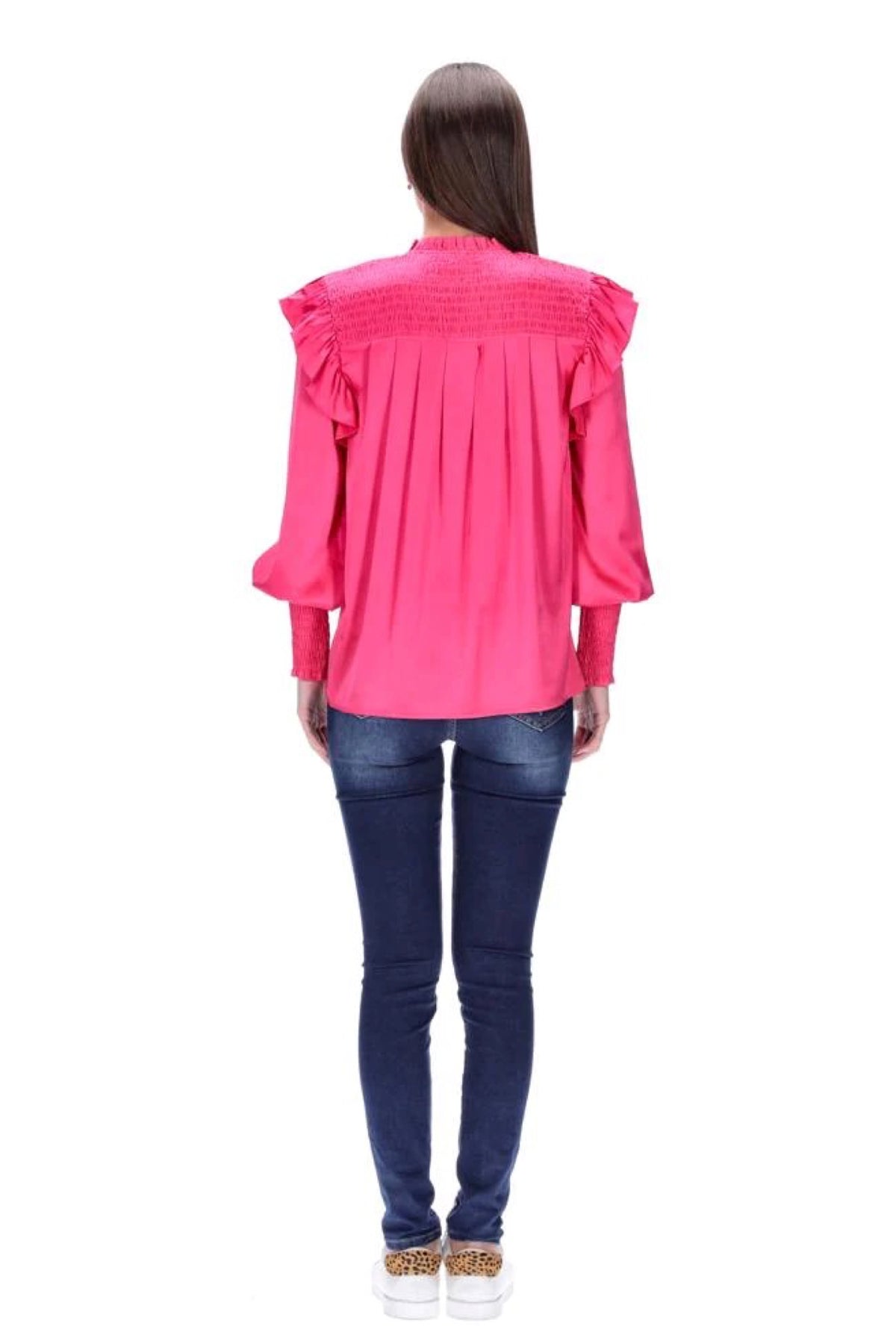 Delilah Blouse Hot Pink