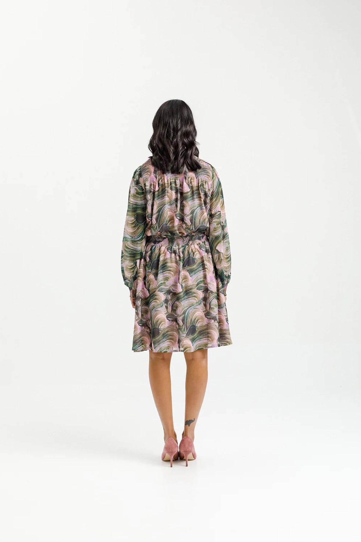 Charlotte Dress Bloom Swirl