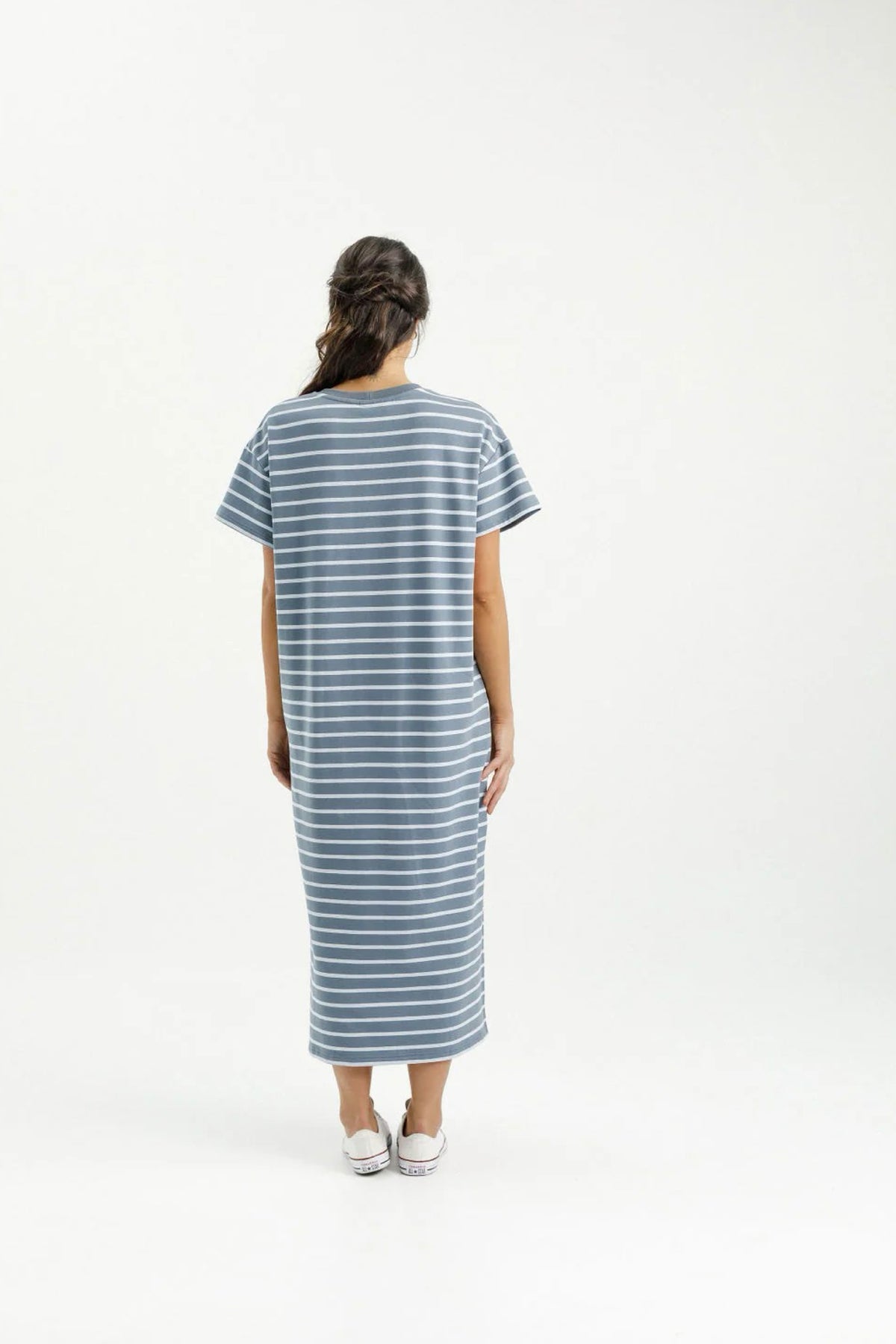 Posie Dress Stormy Stripe With Mini X