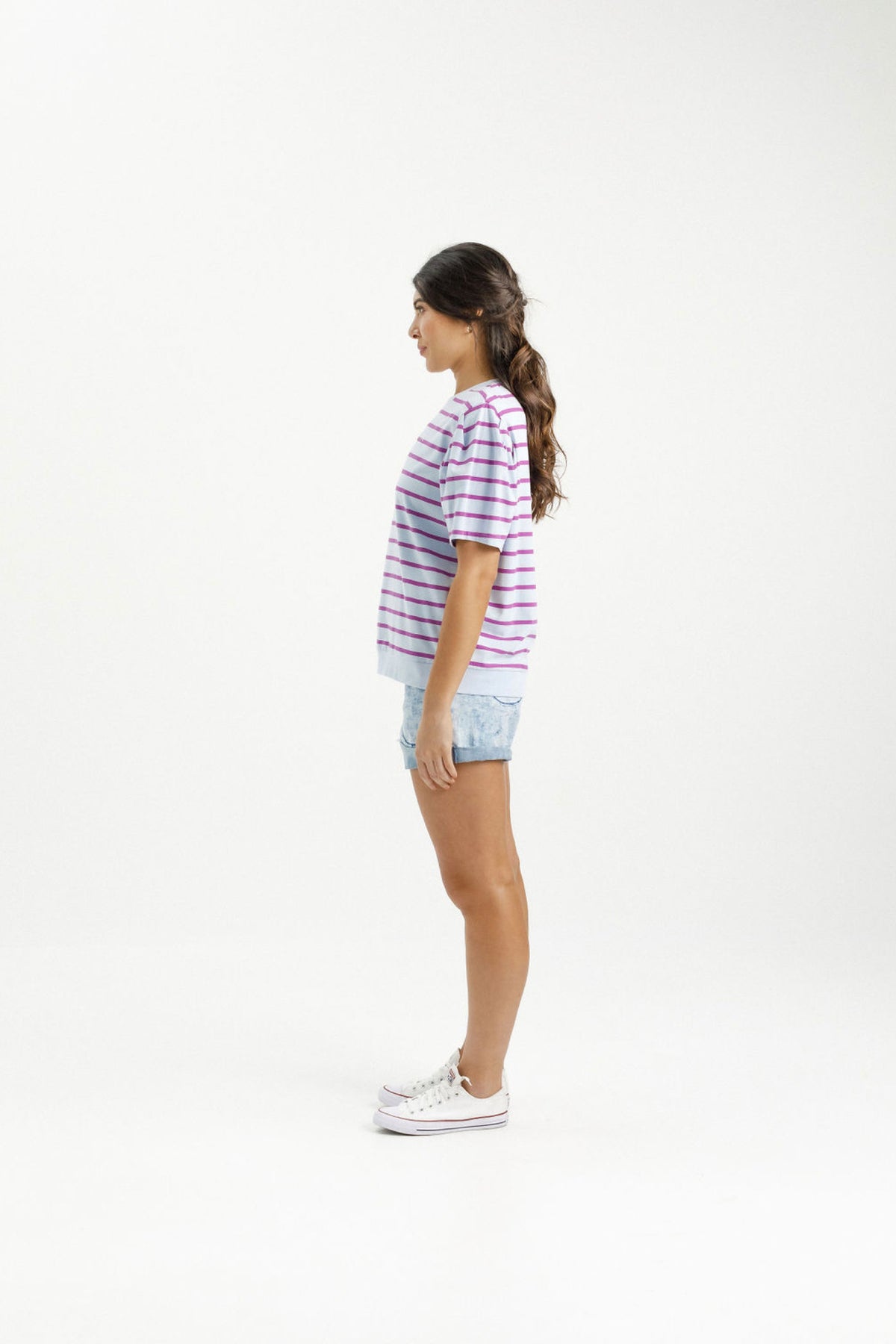 Wylder Tee Orchid Stripe Wth Mini X