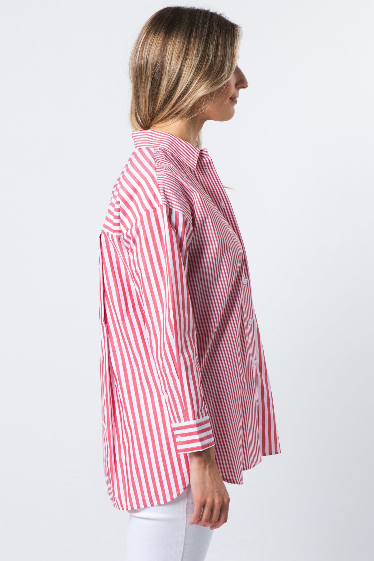 Essentials Shirt Ruby Stripes