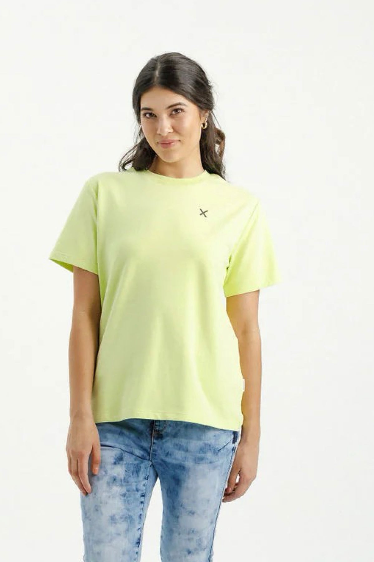 Chris Tee Lime With Mini X