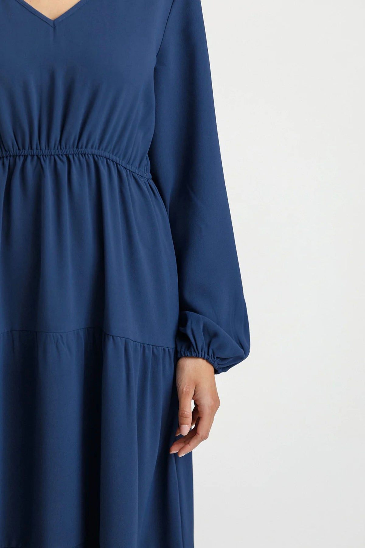 Flora Dress Indigo Blue