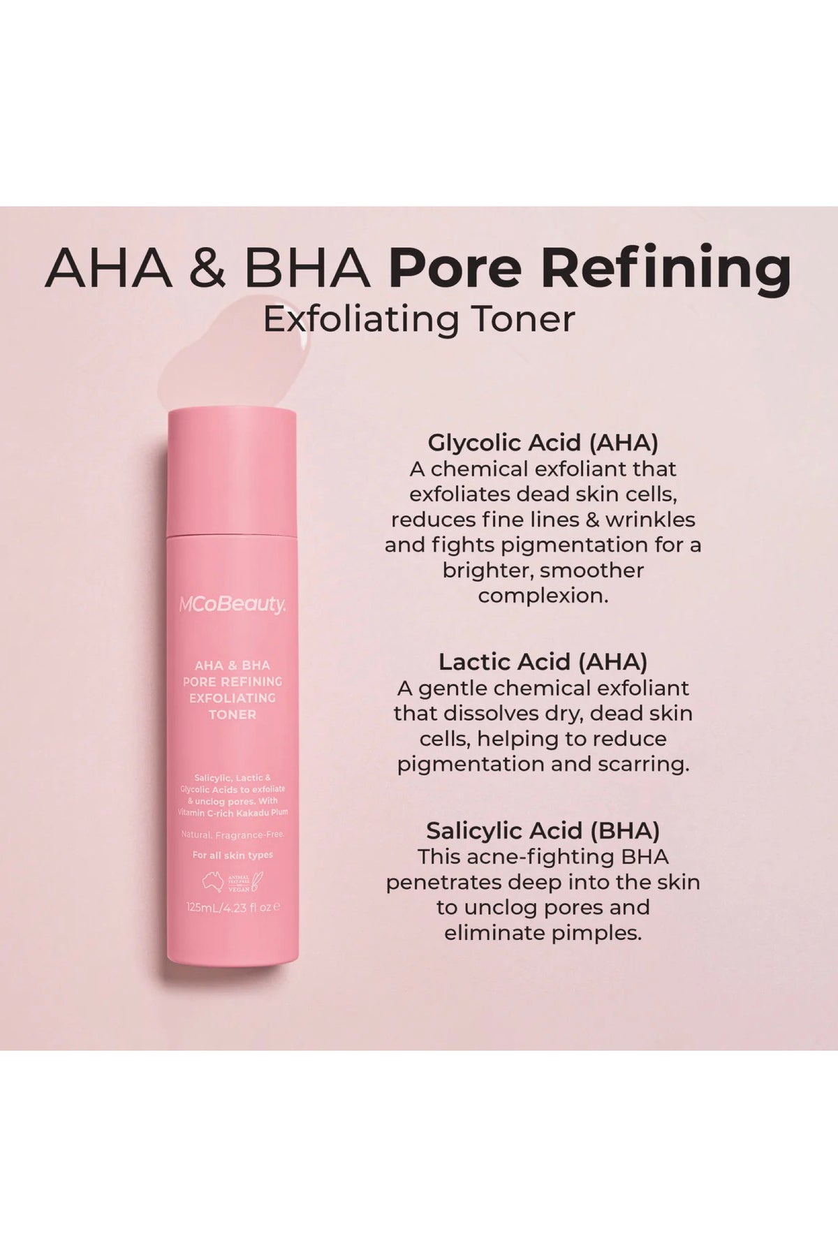 AHA & BHA Pore Refining Exfoliating Toner