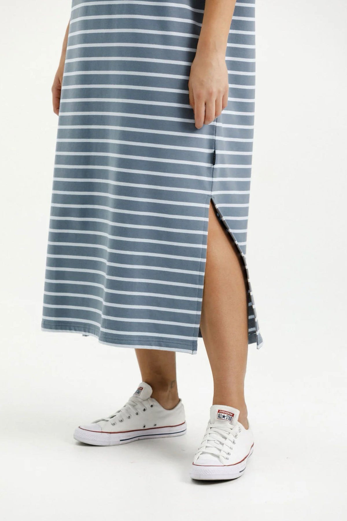 Posie Dress Stormy Stripe With Mini X