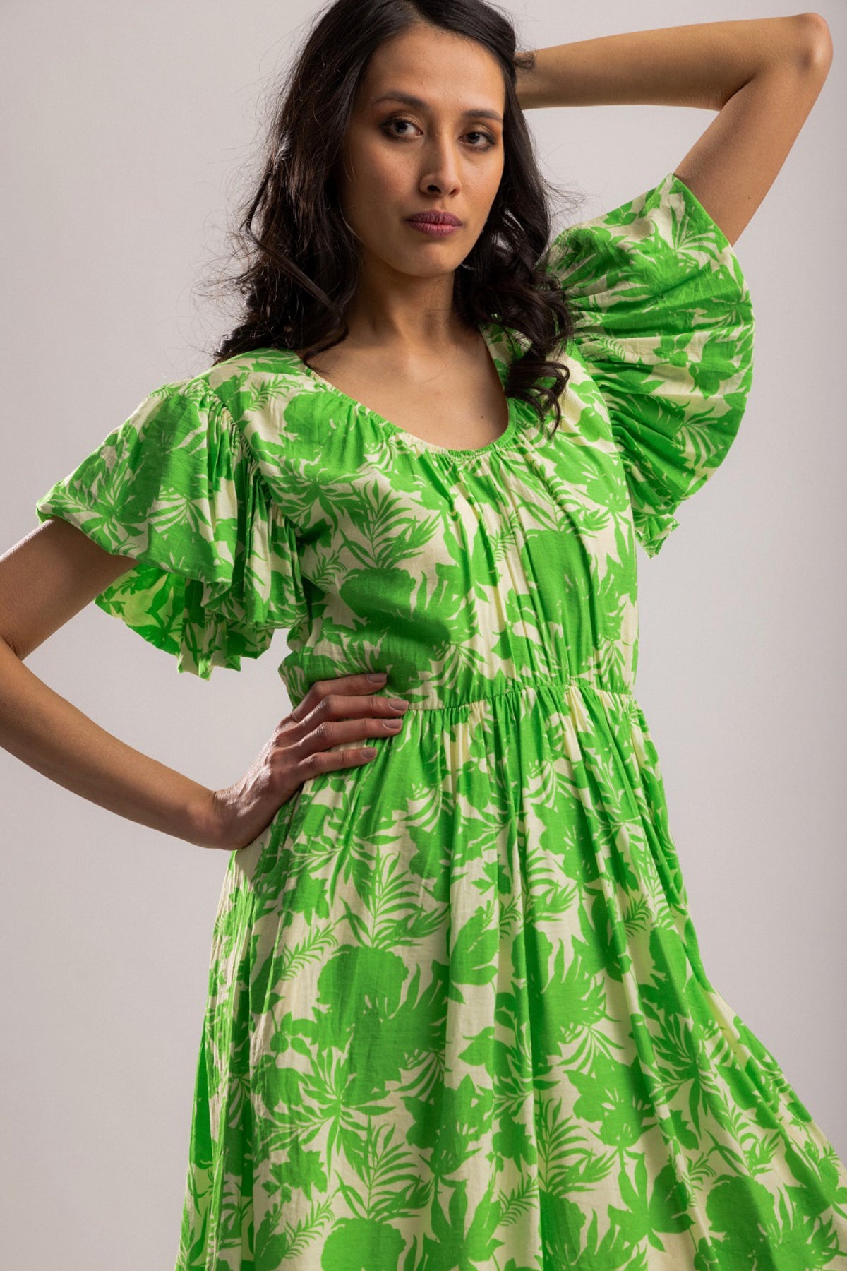 Monterey Dress Green Palm