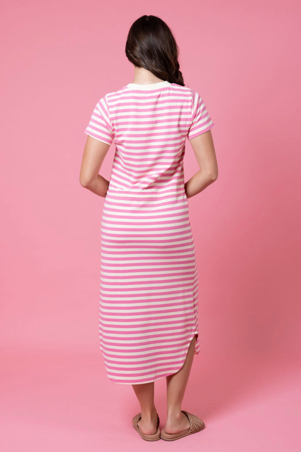 Frankie Dress Pink Stripe