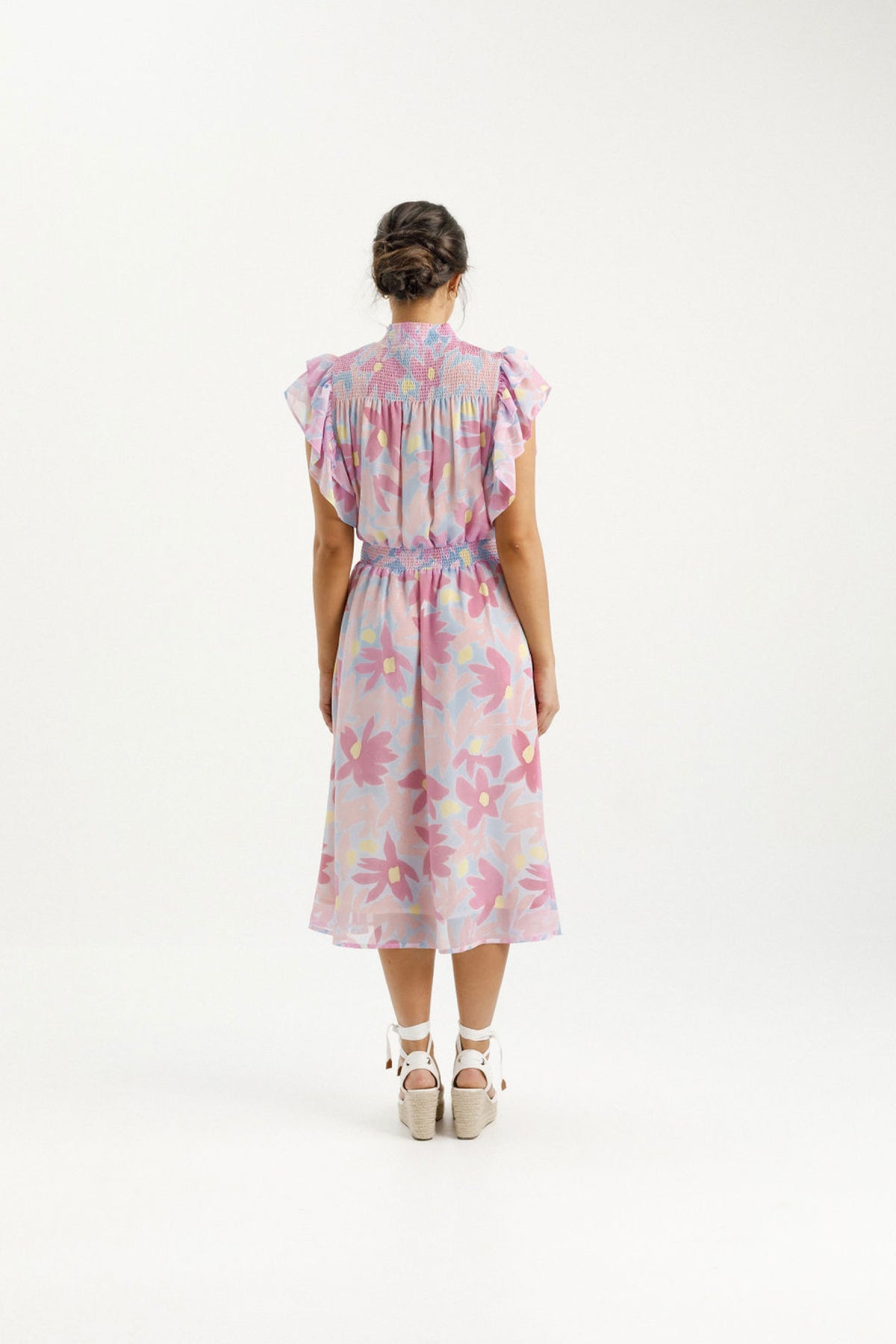 Charlie Midi Dress Sky Daisies