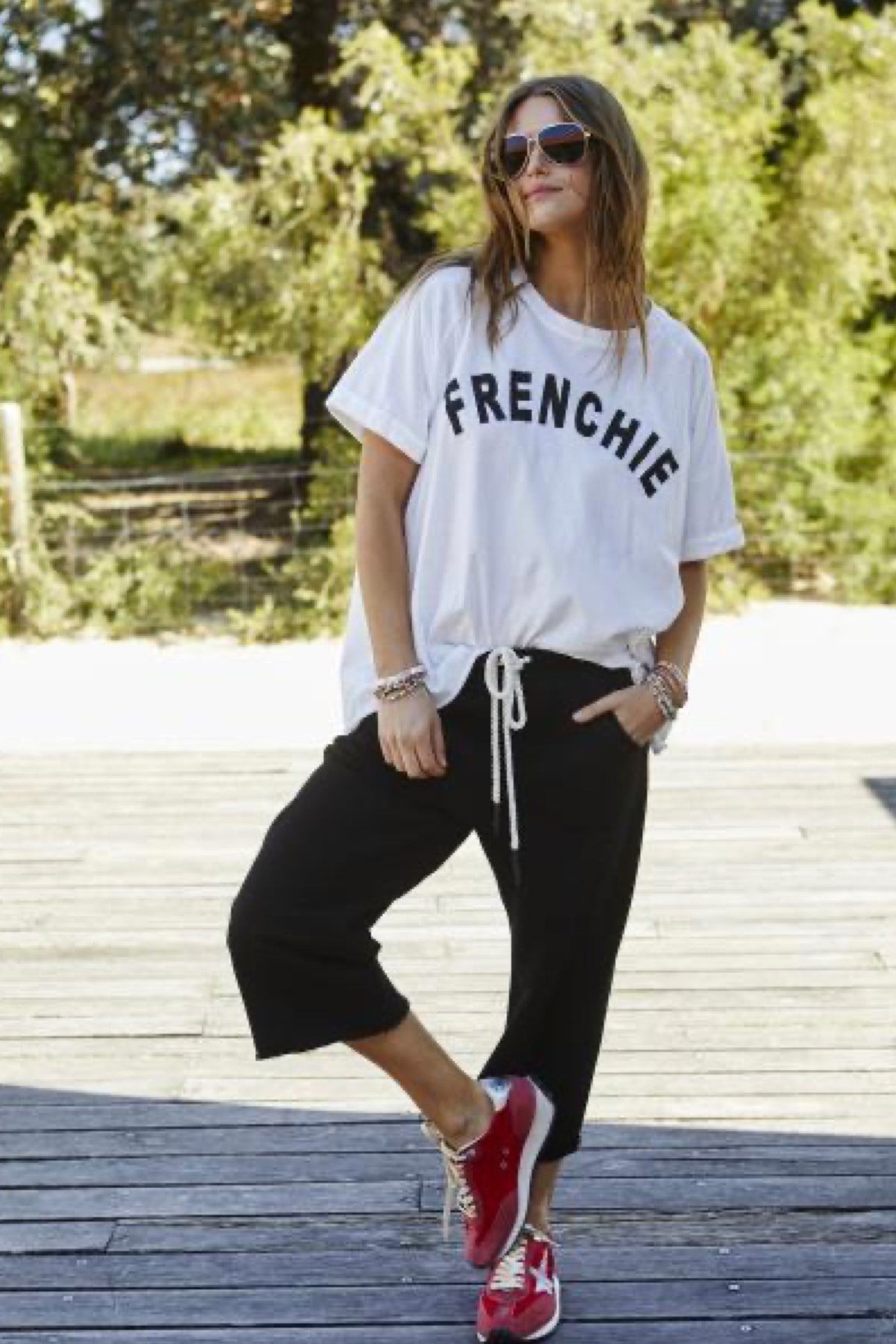 Frenchie Tee White