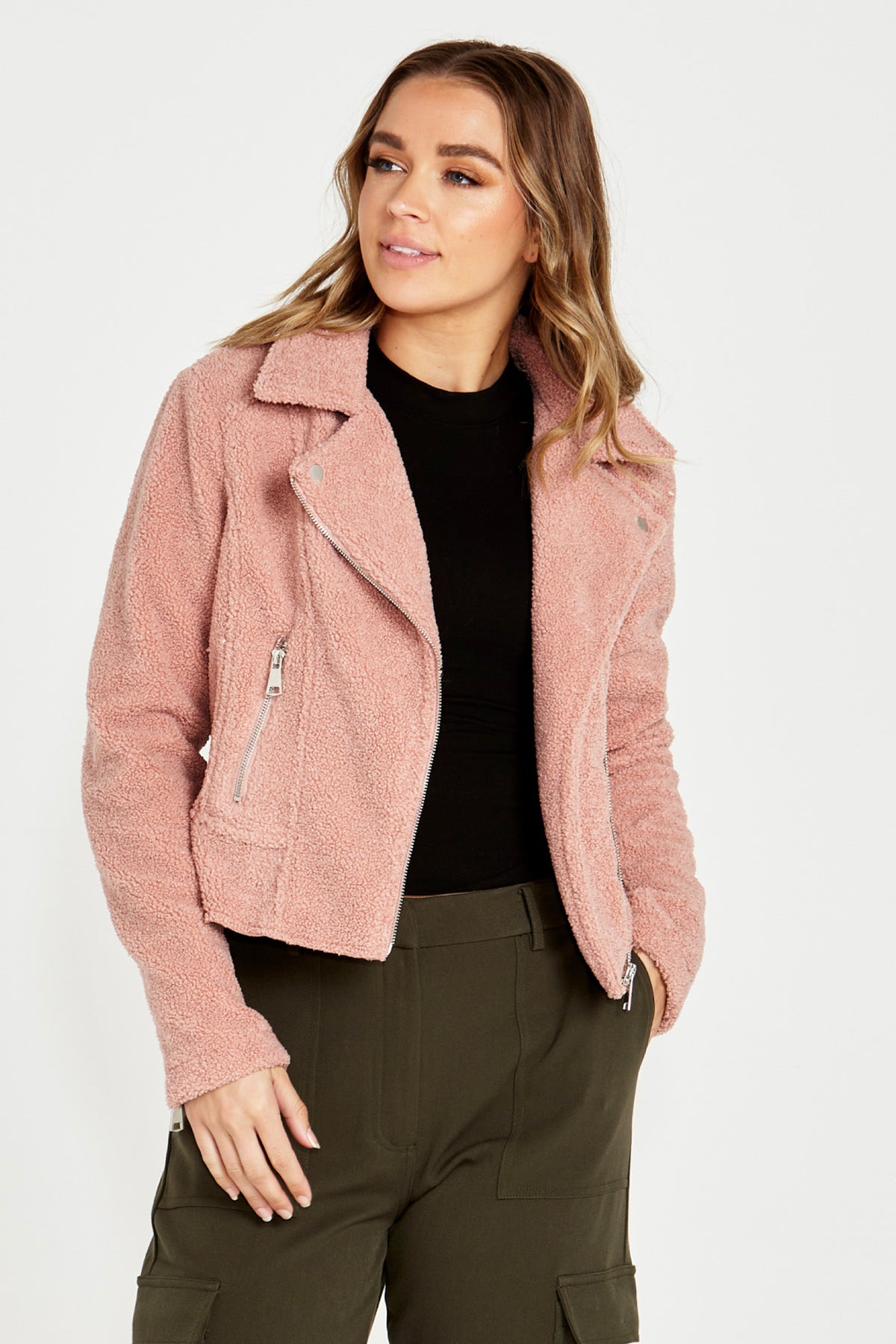 Bea Sherpa Biker Jacket