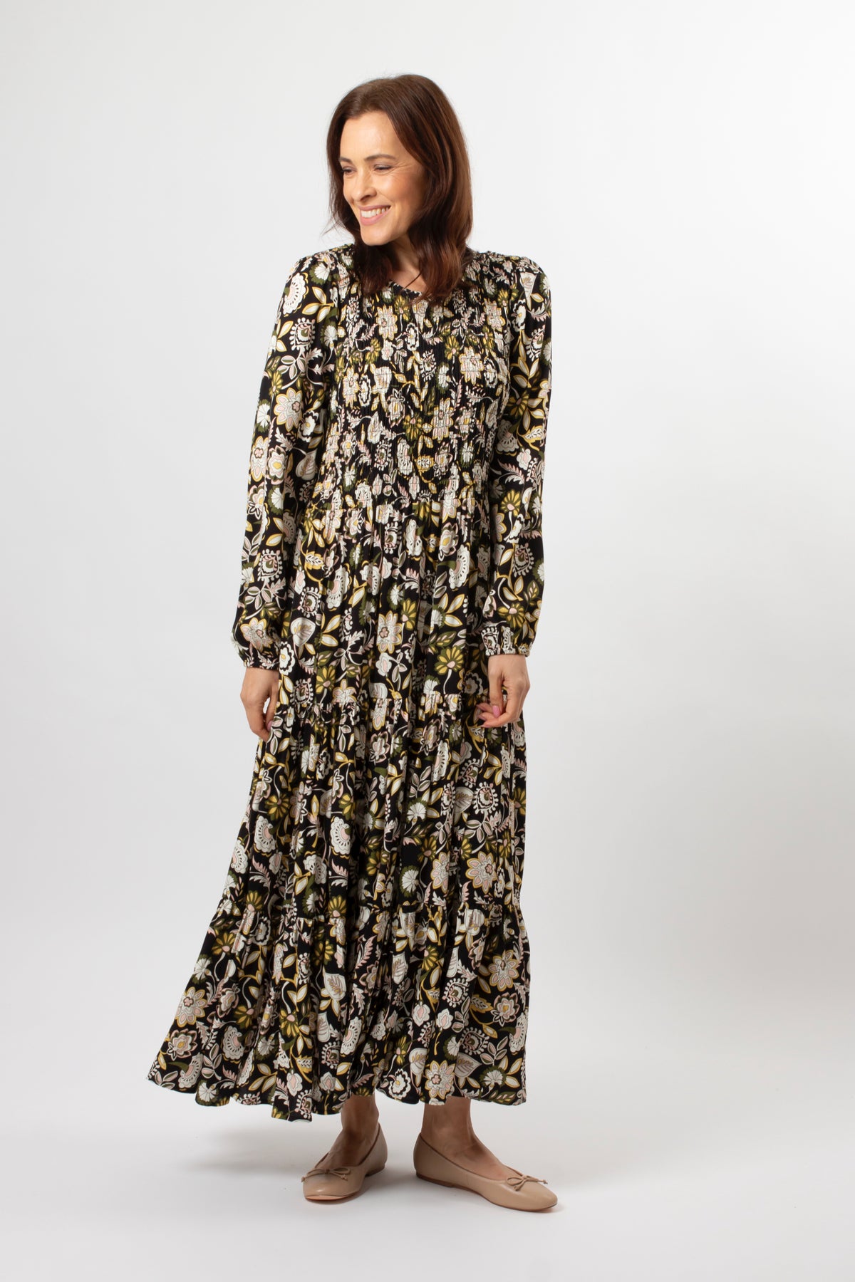 Hazel Dress Fold Floral