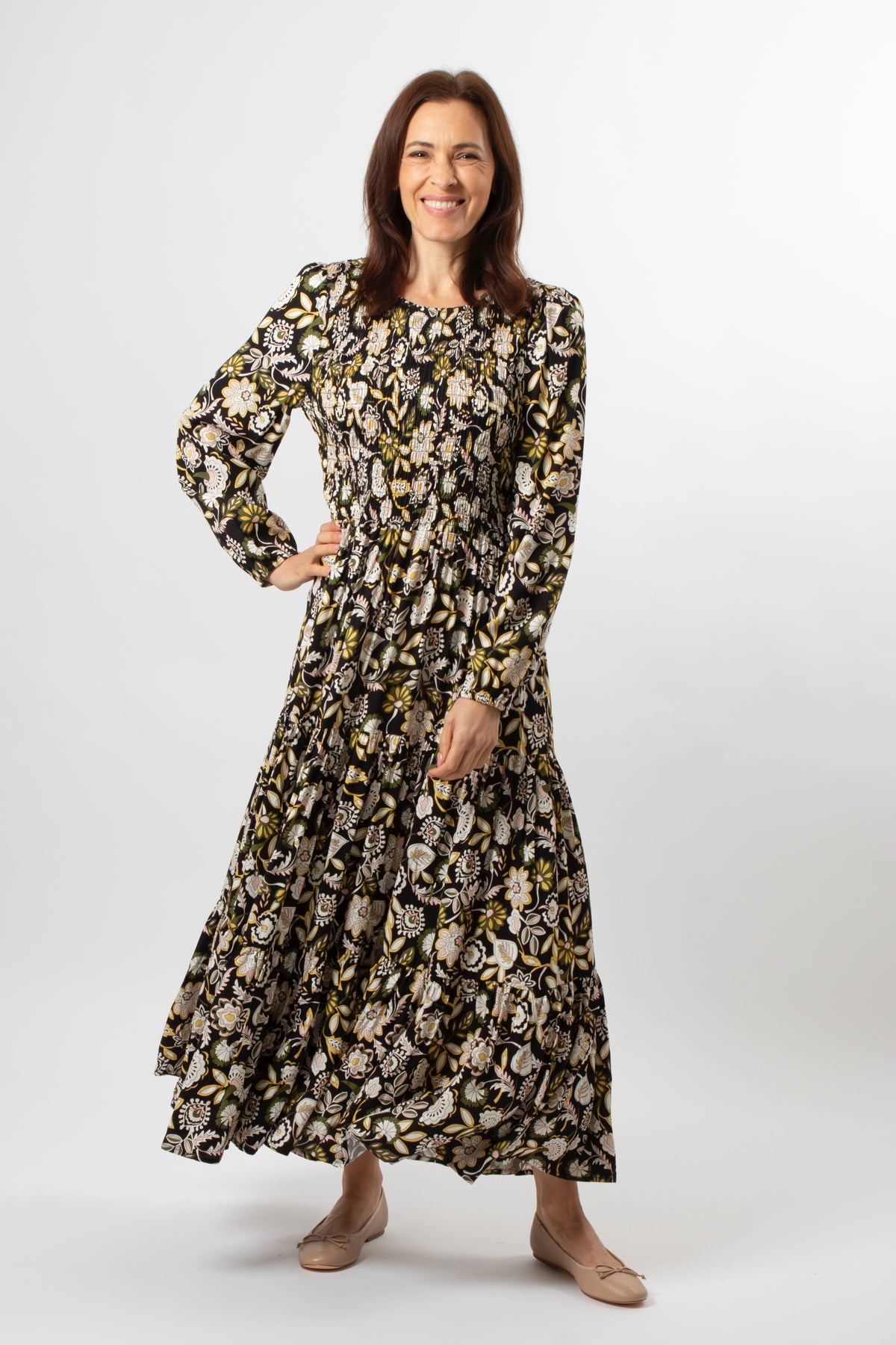 Hazel Dress Fold Floral